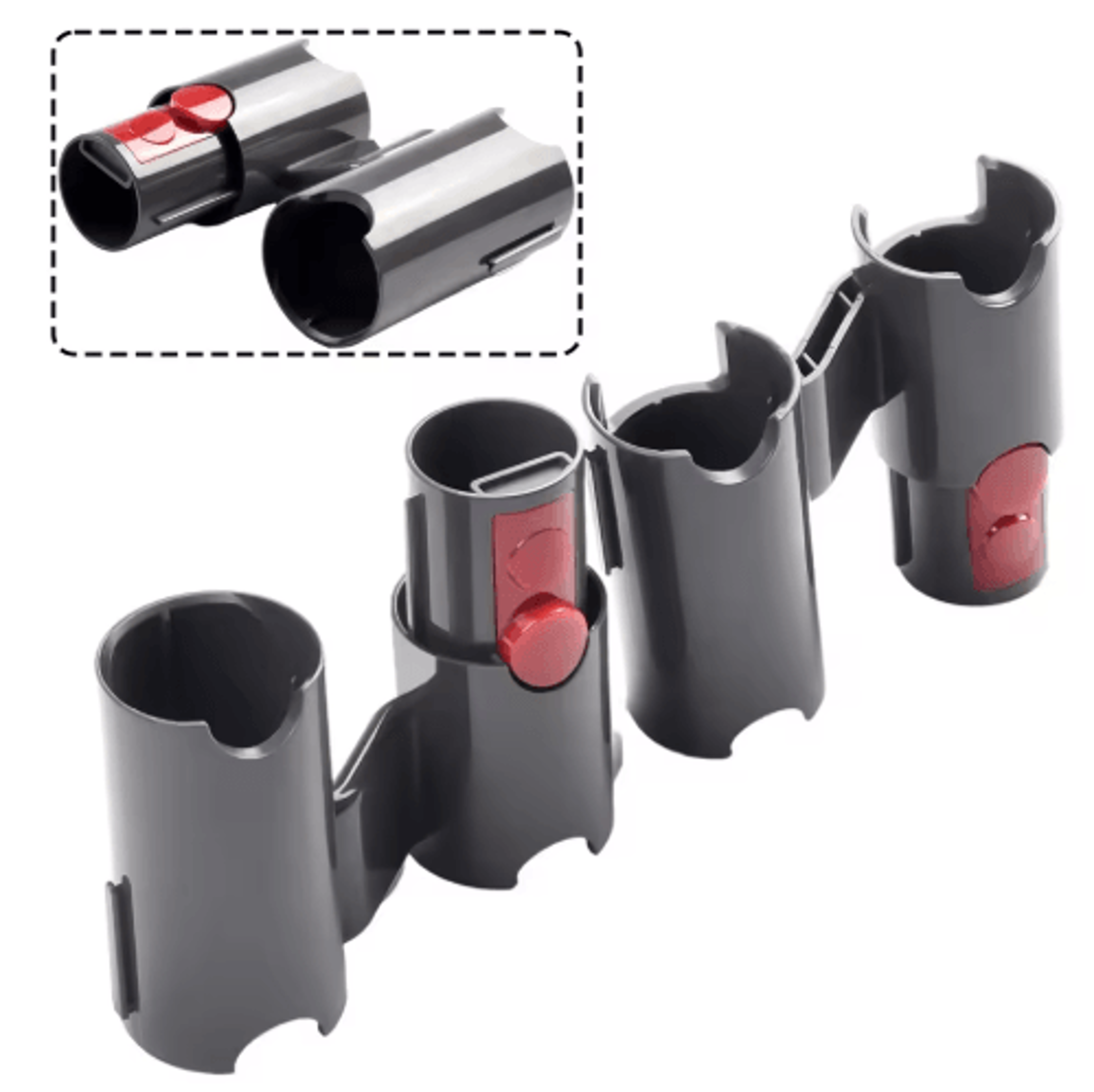 2PCS Vacuum Cleaner Storage Holder  Wall Mount Brush Holder For Dyson V7 V8 V10 V11 V12  V15 Access 4