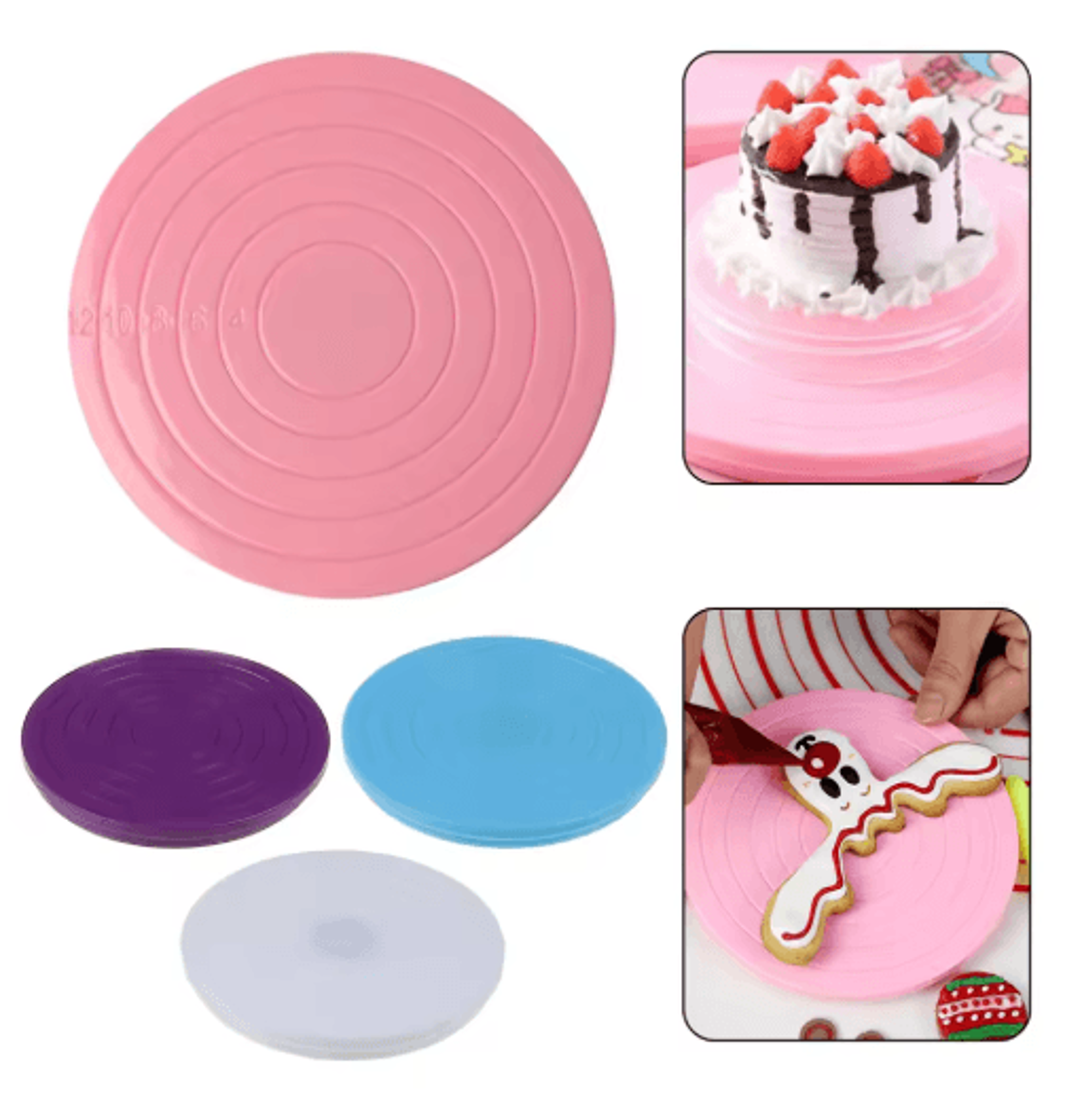 360 Rotating Cake Turntable  Decorating Stand For Baking Frosting  Pastry Decorating 0