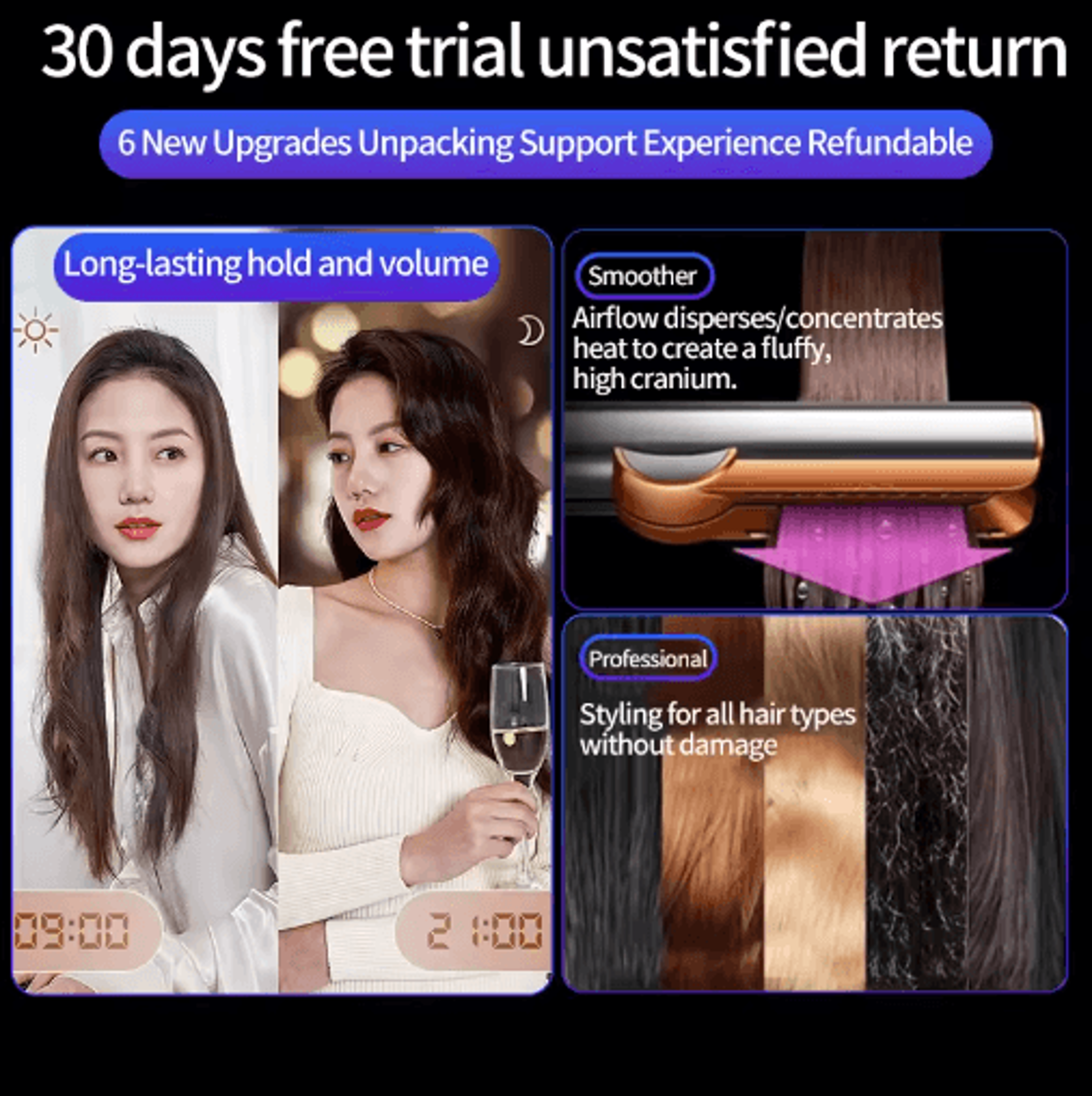 Professional 2in1 Hair Straightener  Dryer  Ionic Flat Iron Styling Tool For Smooth SalonQuality Ha 5