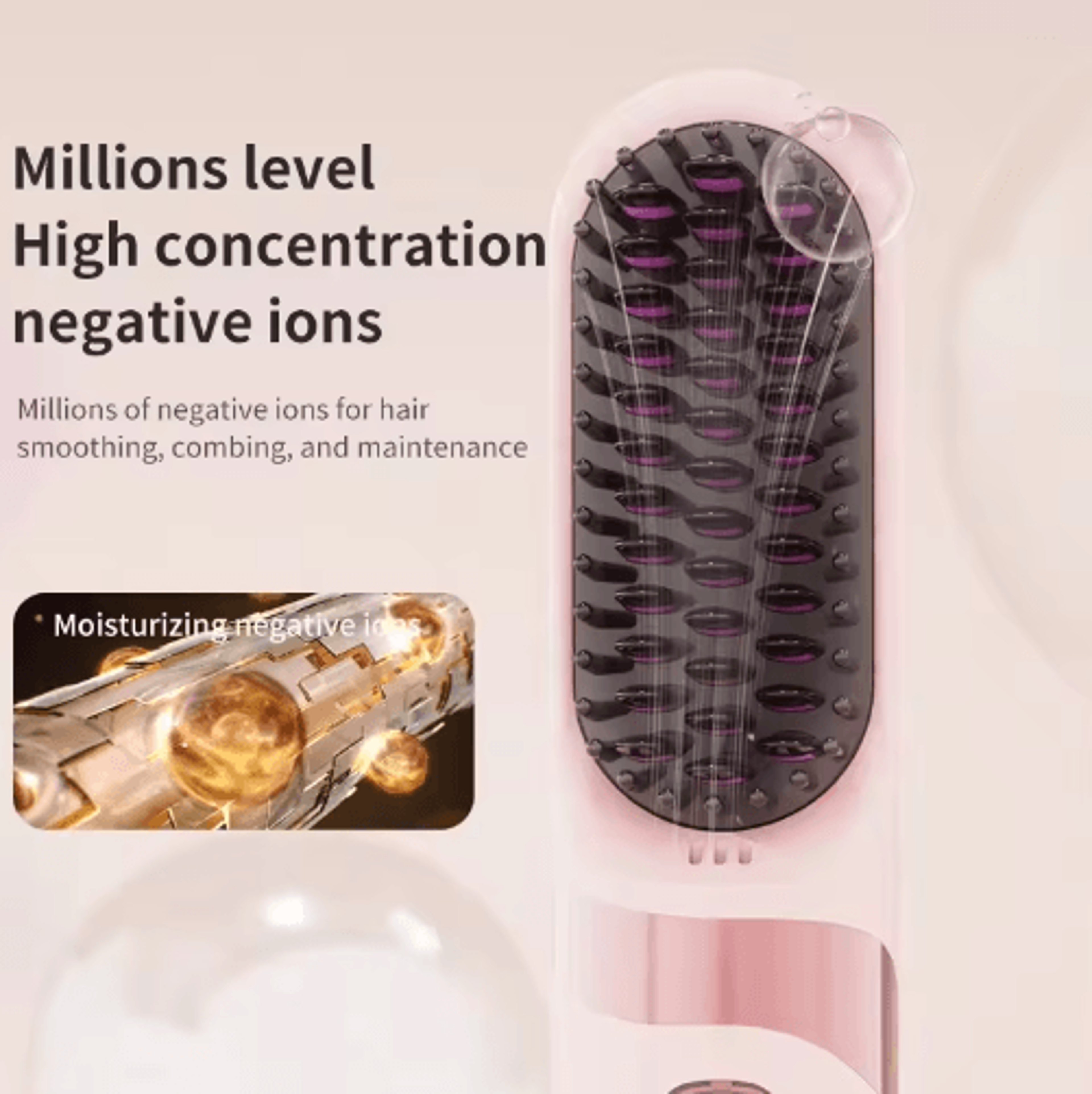 Cordless Mini Hair Straightener Brush  Portable Ionic Hot Comb For Fast OntheGo Styling 5