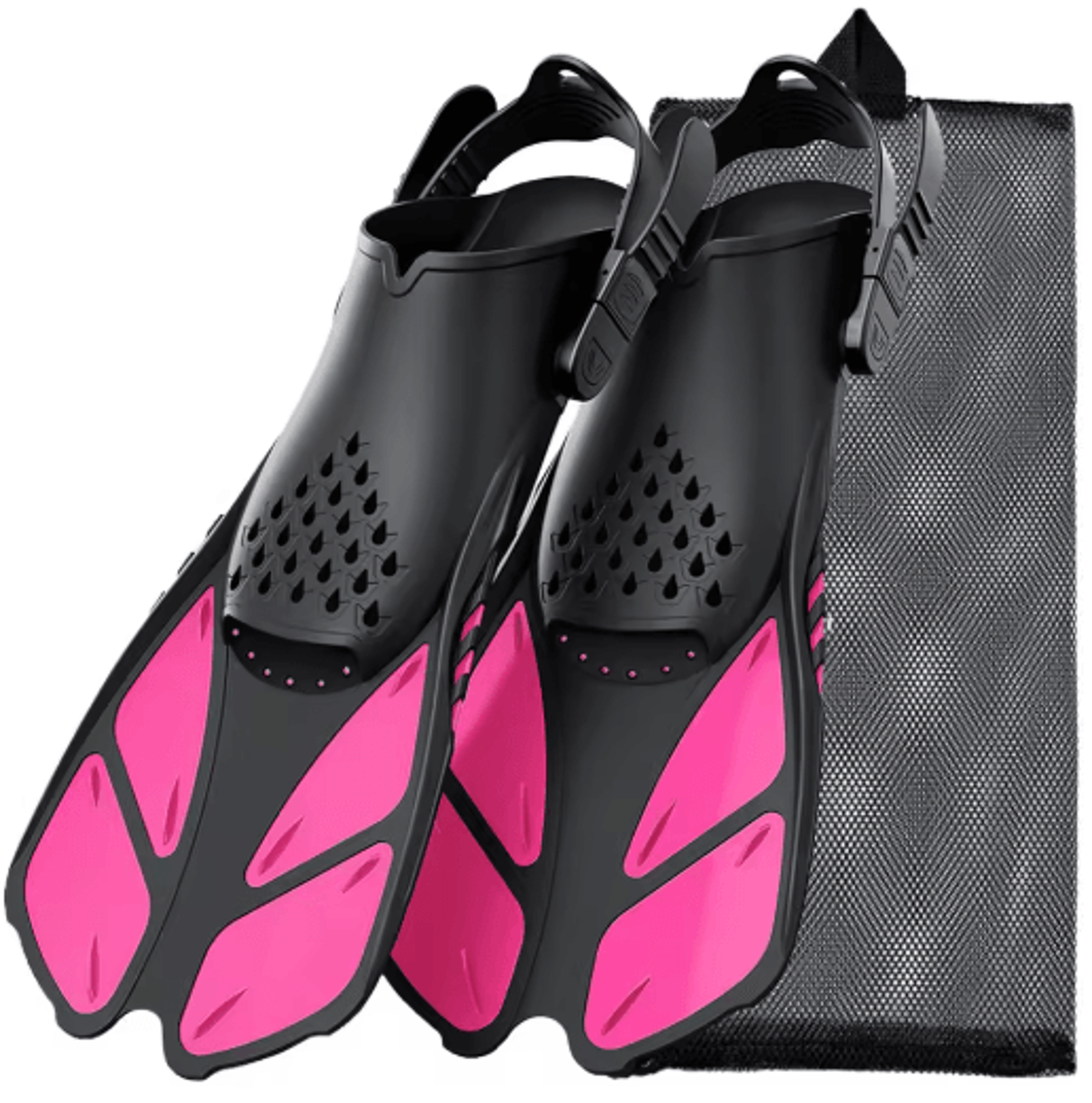 Adjustable Snorkel Fins  Short Silicone Swimming Flippers For Snorkeling  Scuba Diving 1