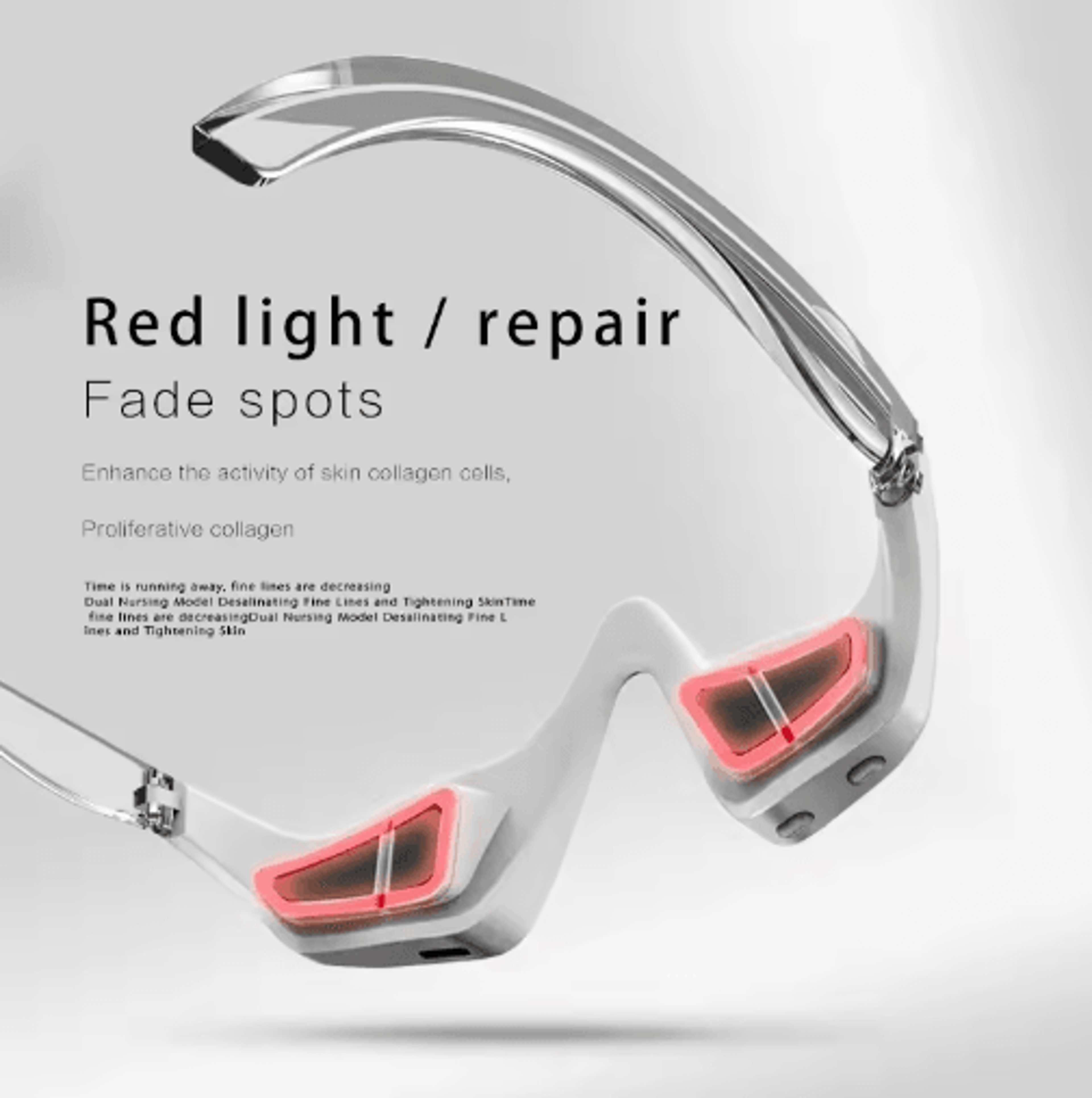 3D EMS Red Light Eye Massager Glasses  Rechargeable Eye Care  Relaxation Device 4