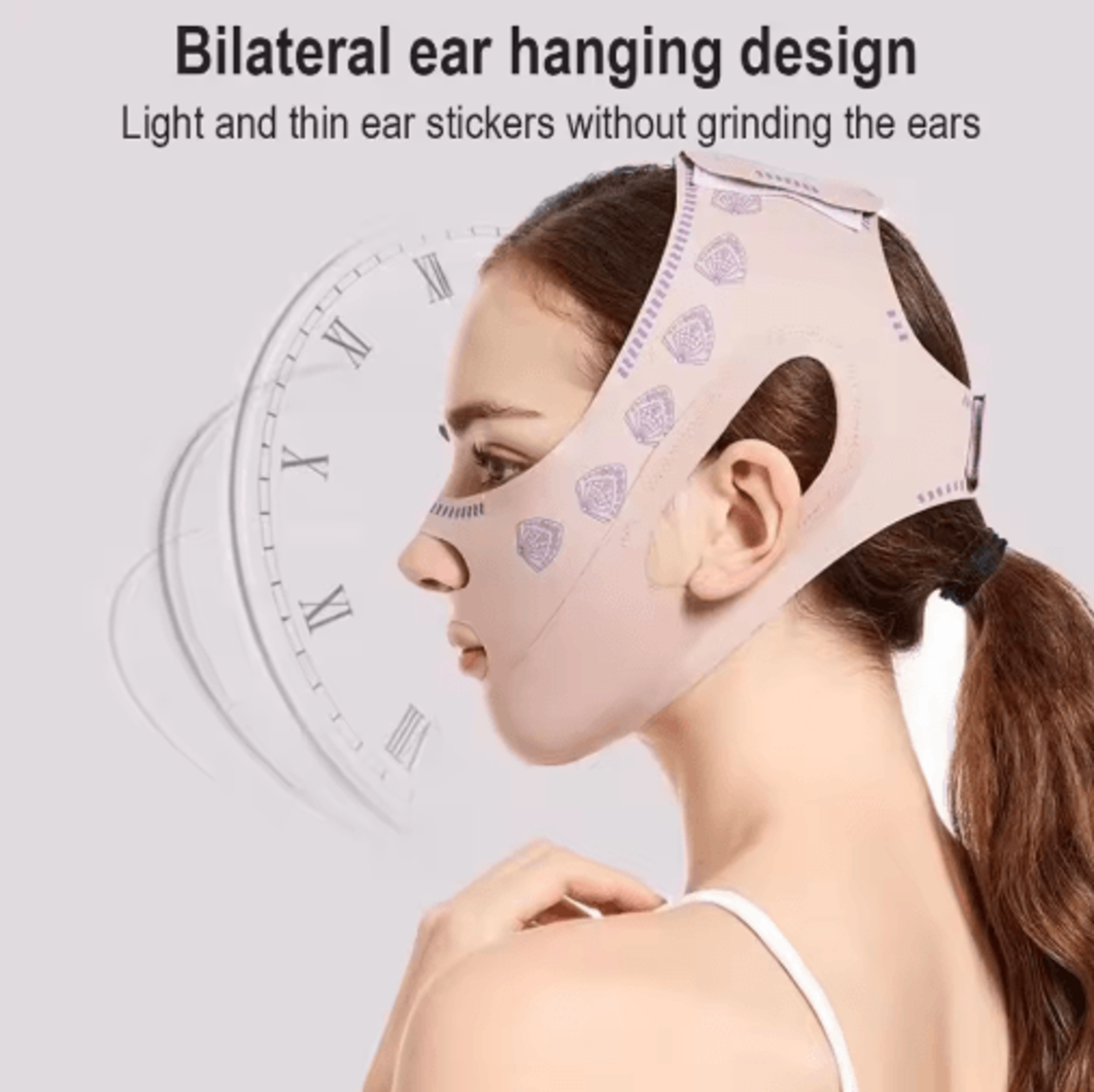 DoubleLayer Face Slimming Band  V Line Face Lifting  Chin Support Strap 2