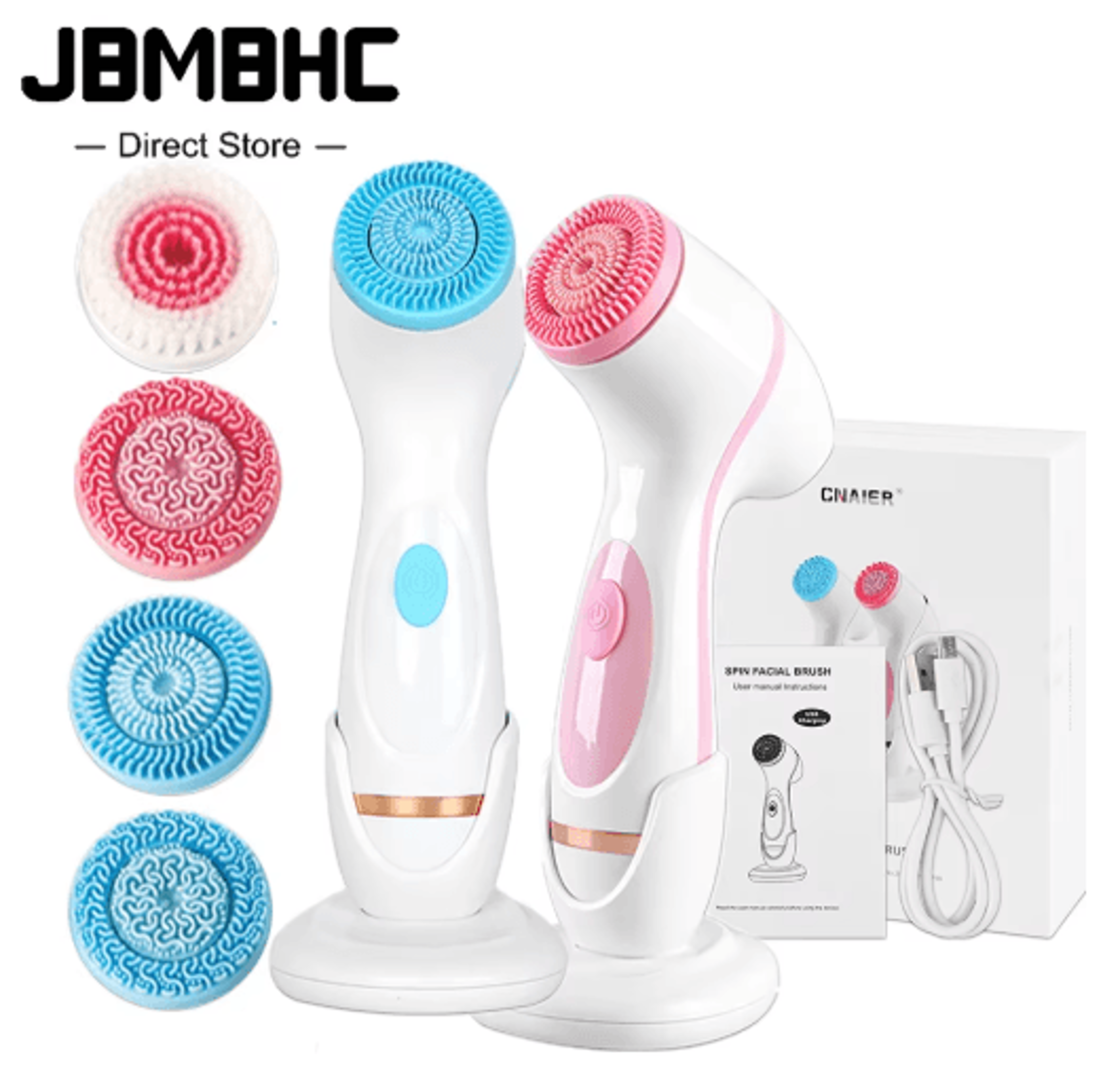 3in1 Electric Facial Cleansing Brush  Ultrasonic Sonic Face Cleansing  Massage Tool 0
