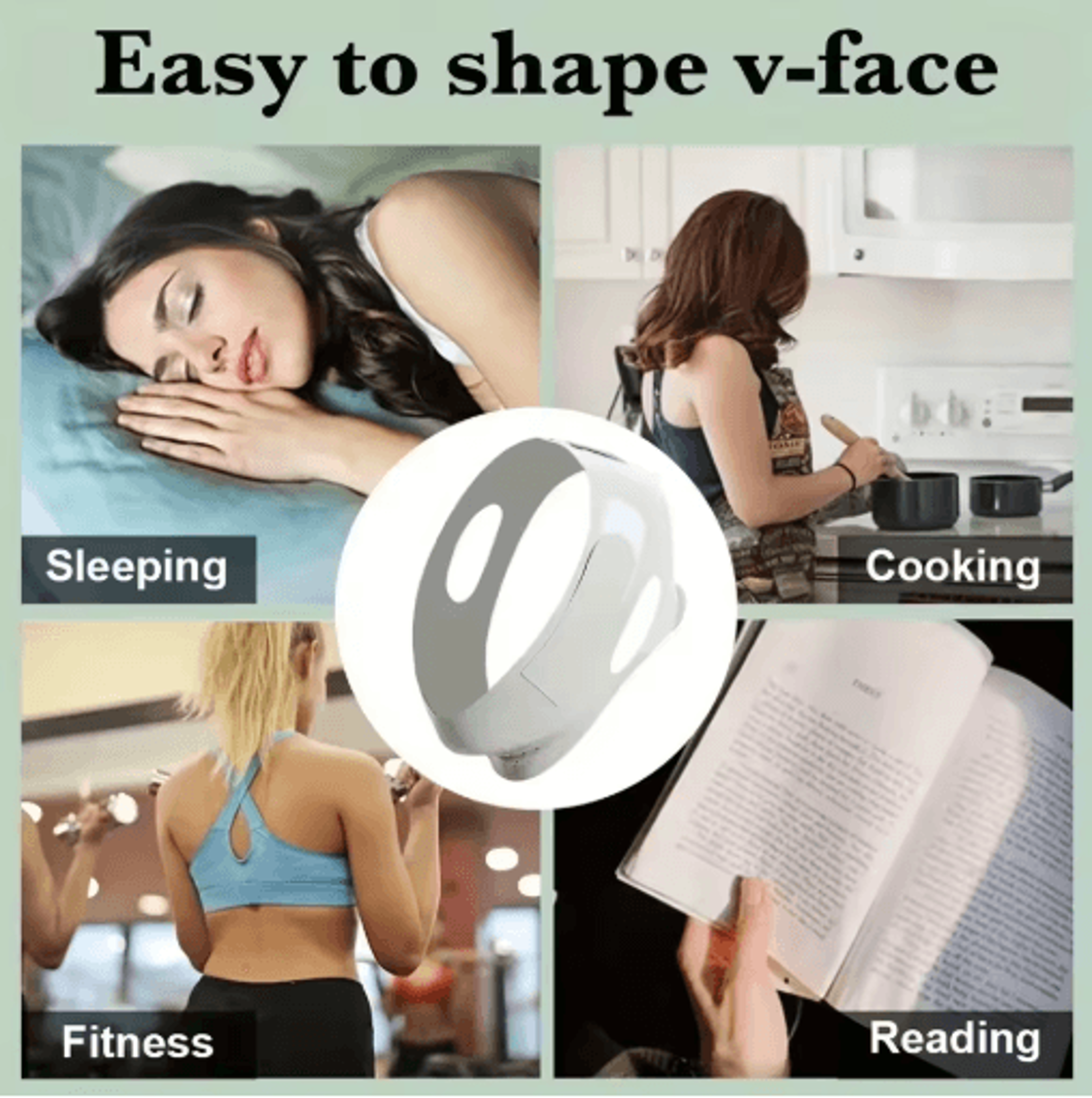 Adjustable VShape Face Lift Band  Breathable Facial Slimming Strap For Double Chin Support 3