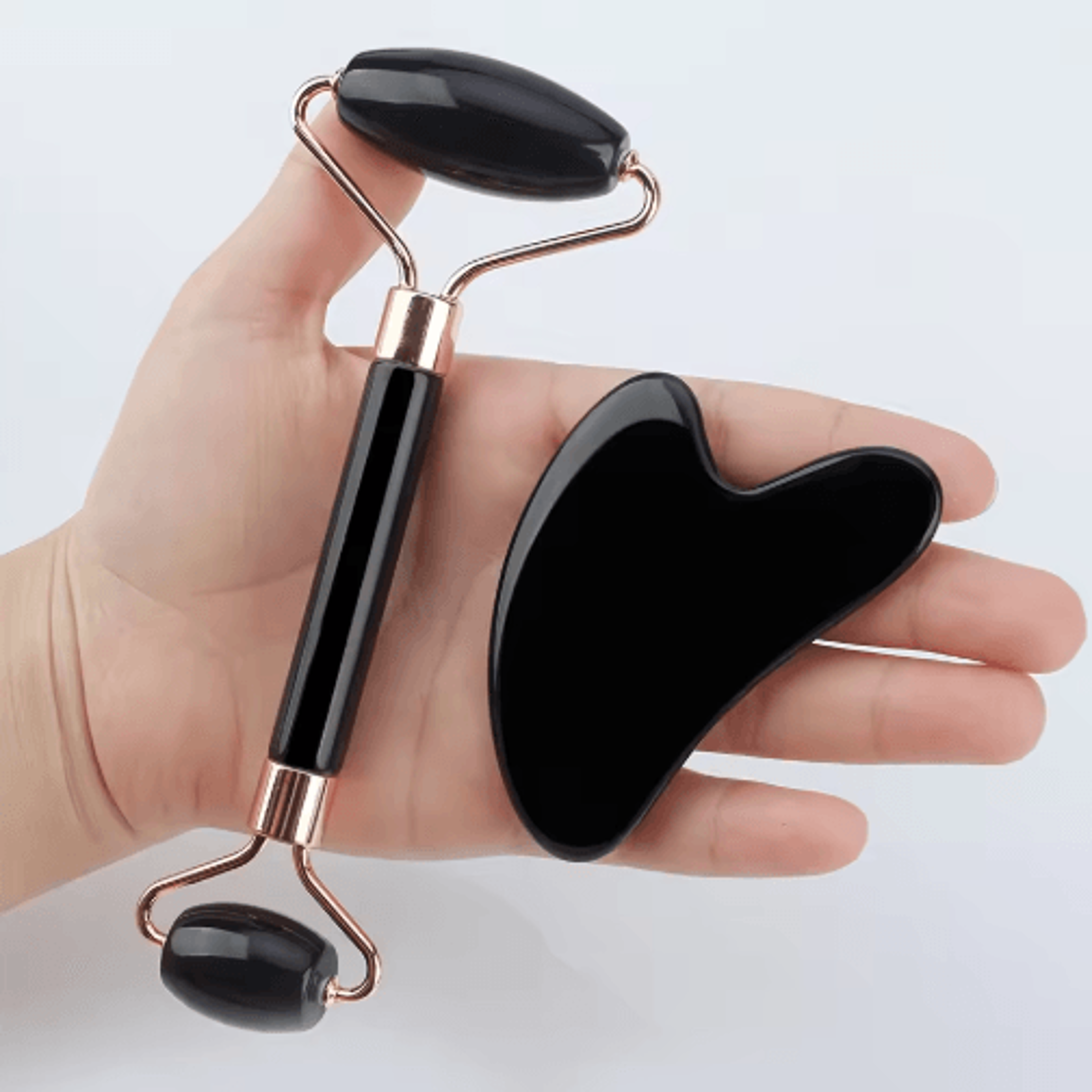 3Piece Ice Face Roller  Gua Sha Set  Facial Massage Roller For Lifting  Contouring 3