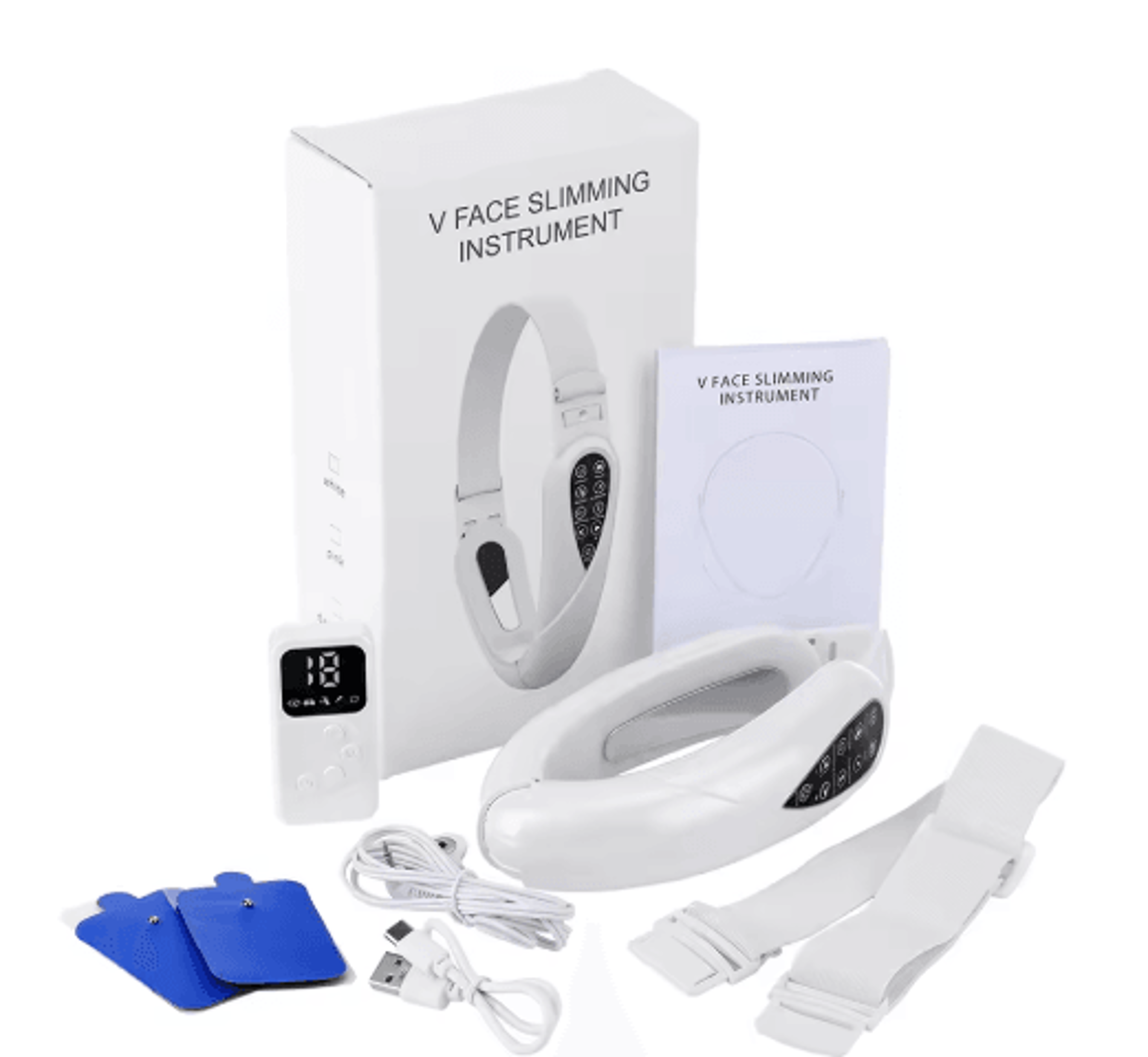 LED V Face Lifting Massager  Facial Vibration Device For Jawline  Chin Care 2