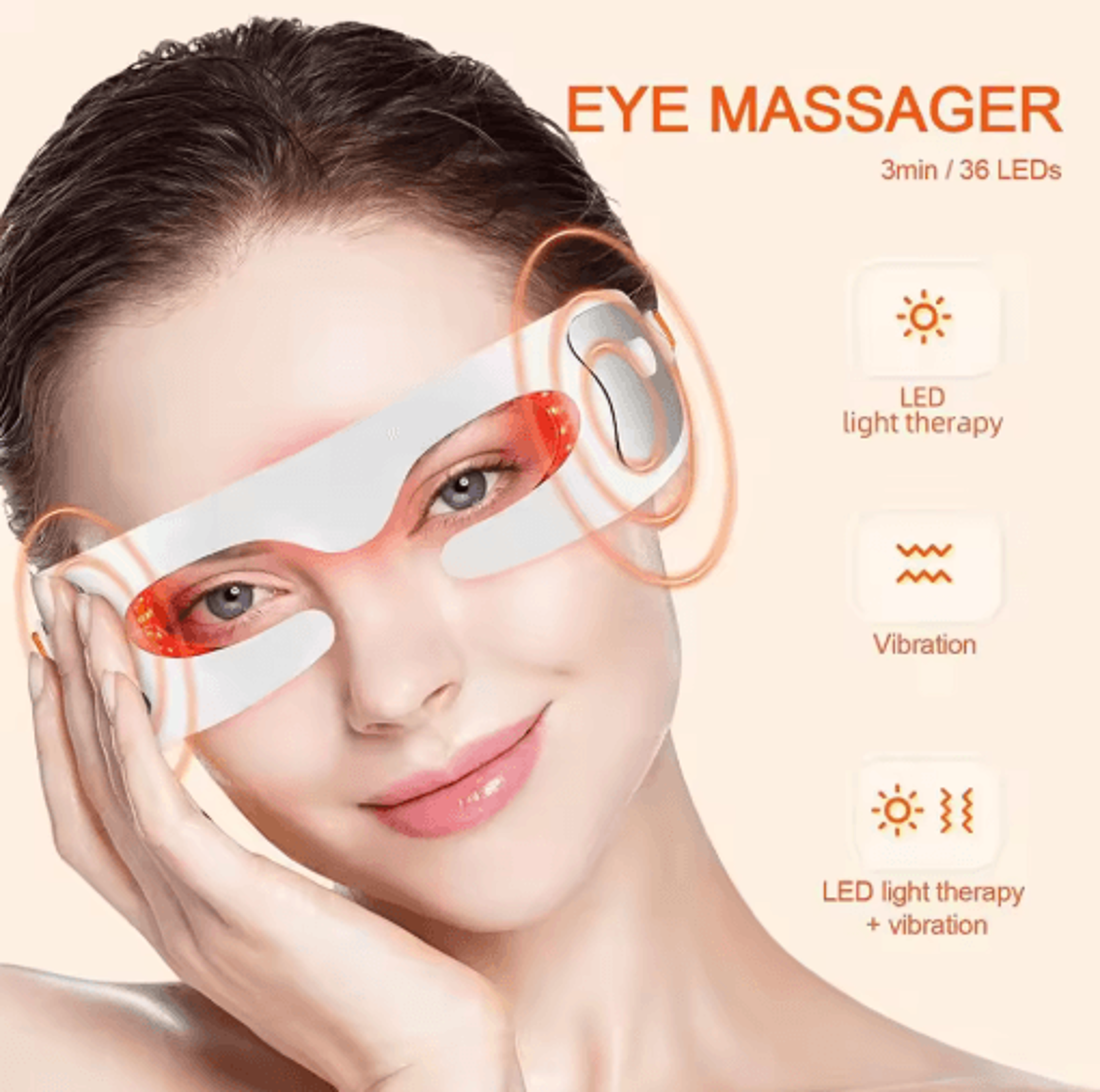LED Photon Eye Massager  Rechargeable Eye Care Beauty Device For Daily Skincare 0