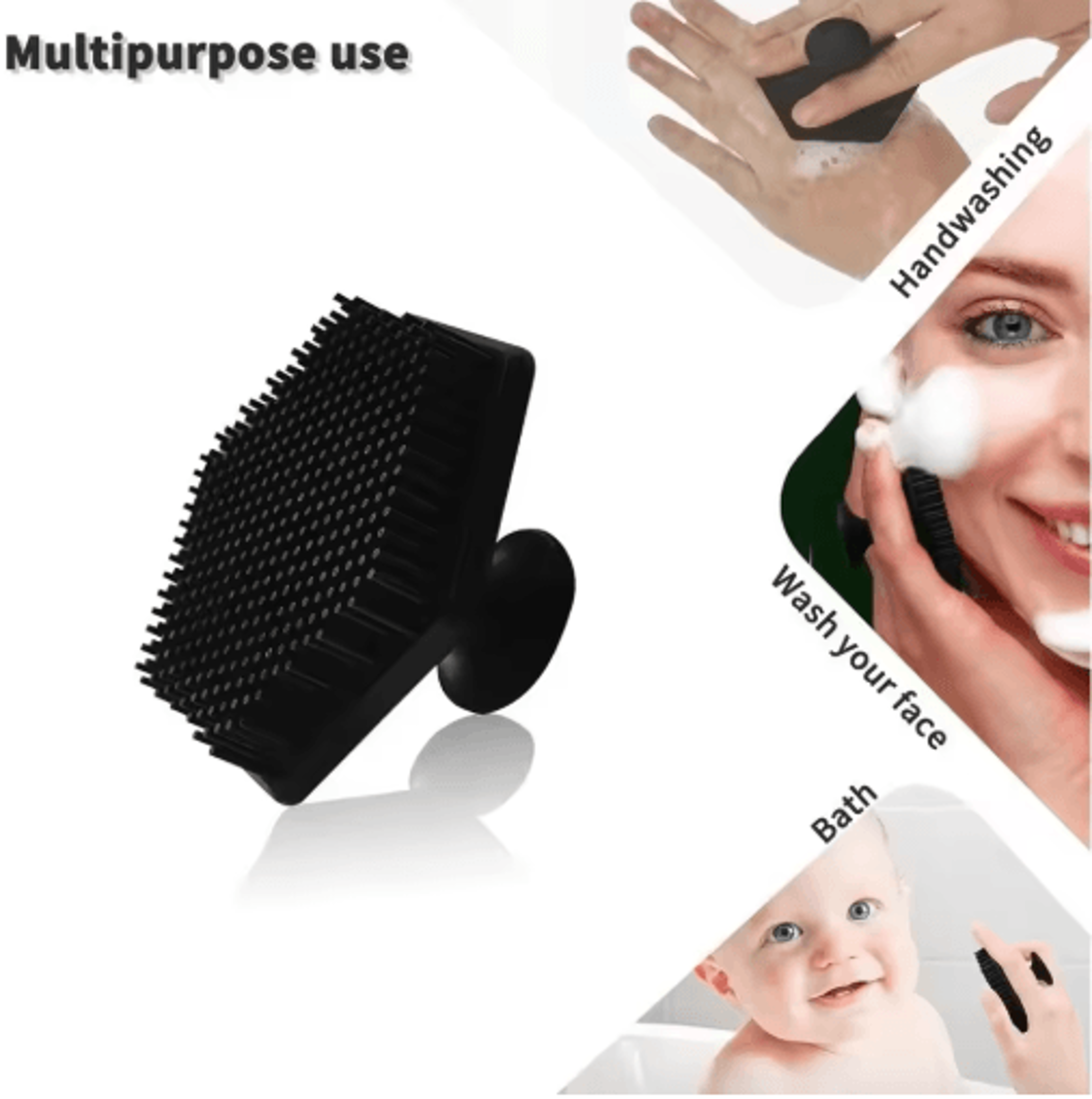 Mini Silicone Facial Cleansing Brush  Deep Cleaning Face Scrubber  Massage Brush 0