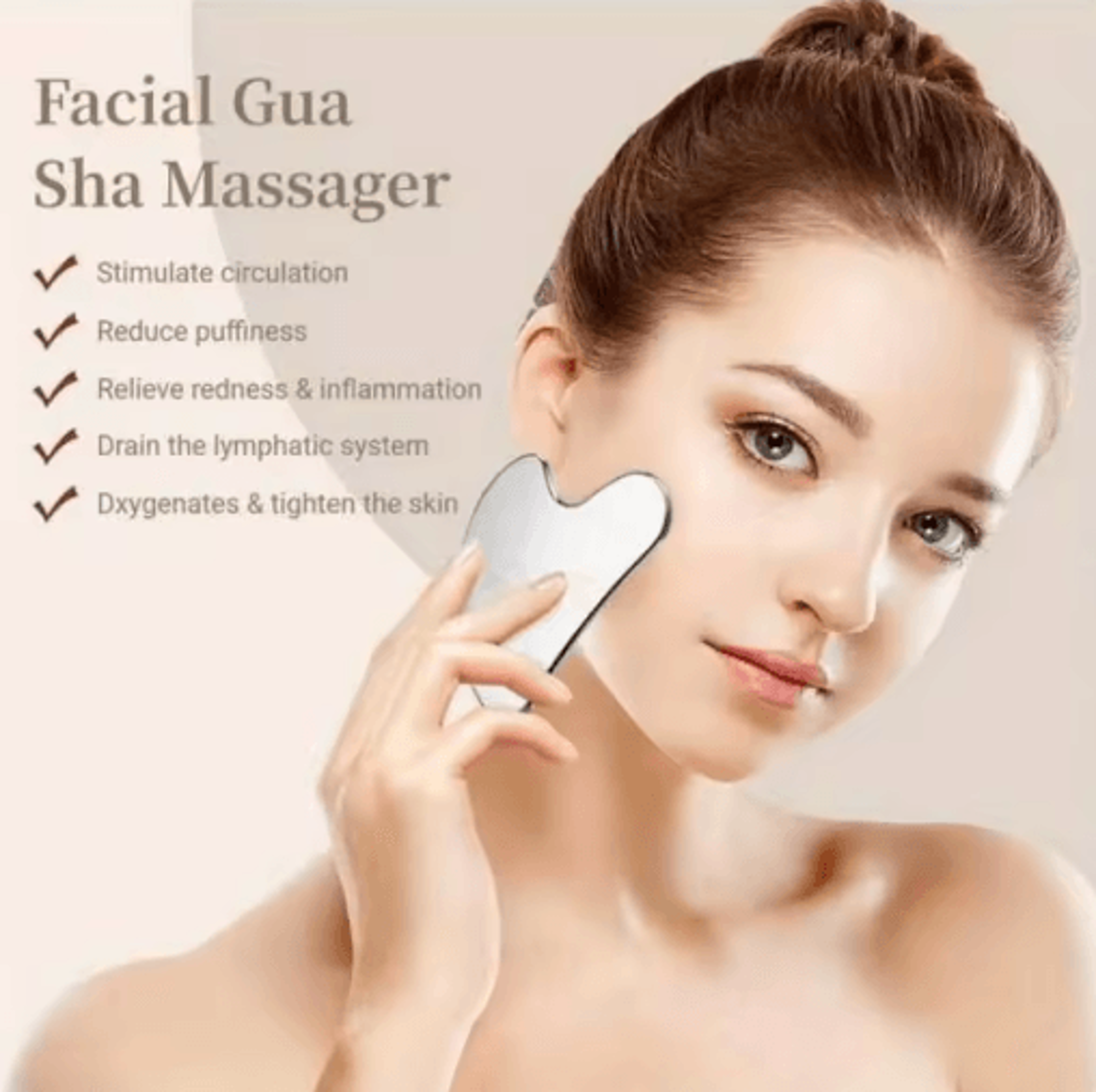 Stainless Steel Gua Sha Board  Cooling Facial Massage  Beauty Tool 6
