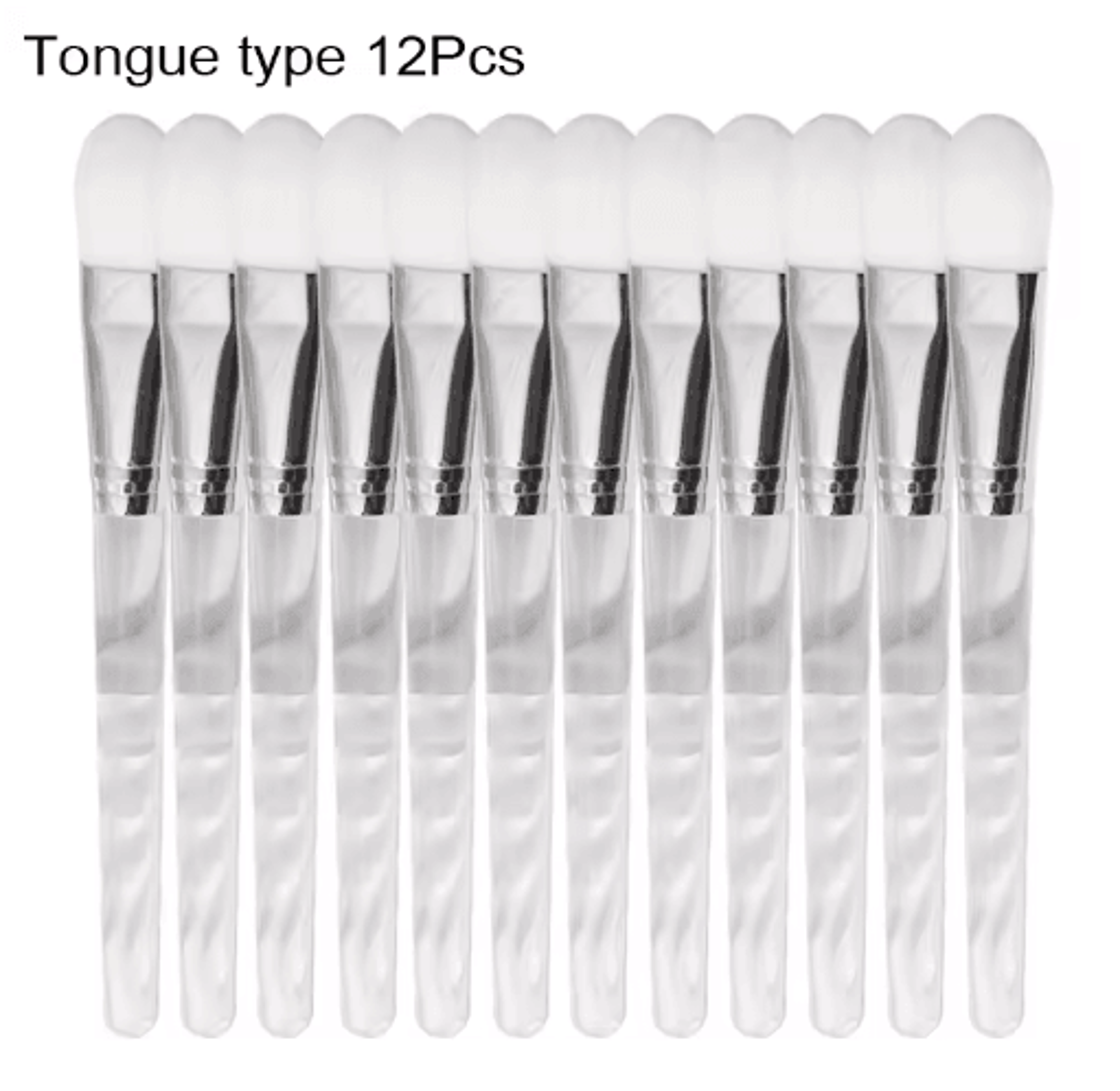 12Piece Facial Mask Brush Set  Soft Bristle Crystal Handle Face Mask Applicators 2