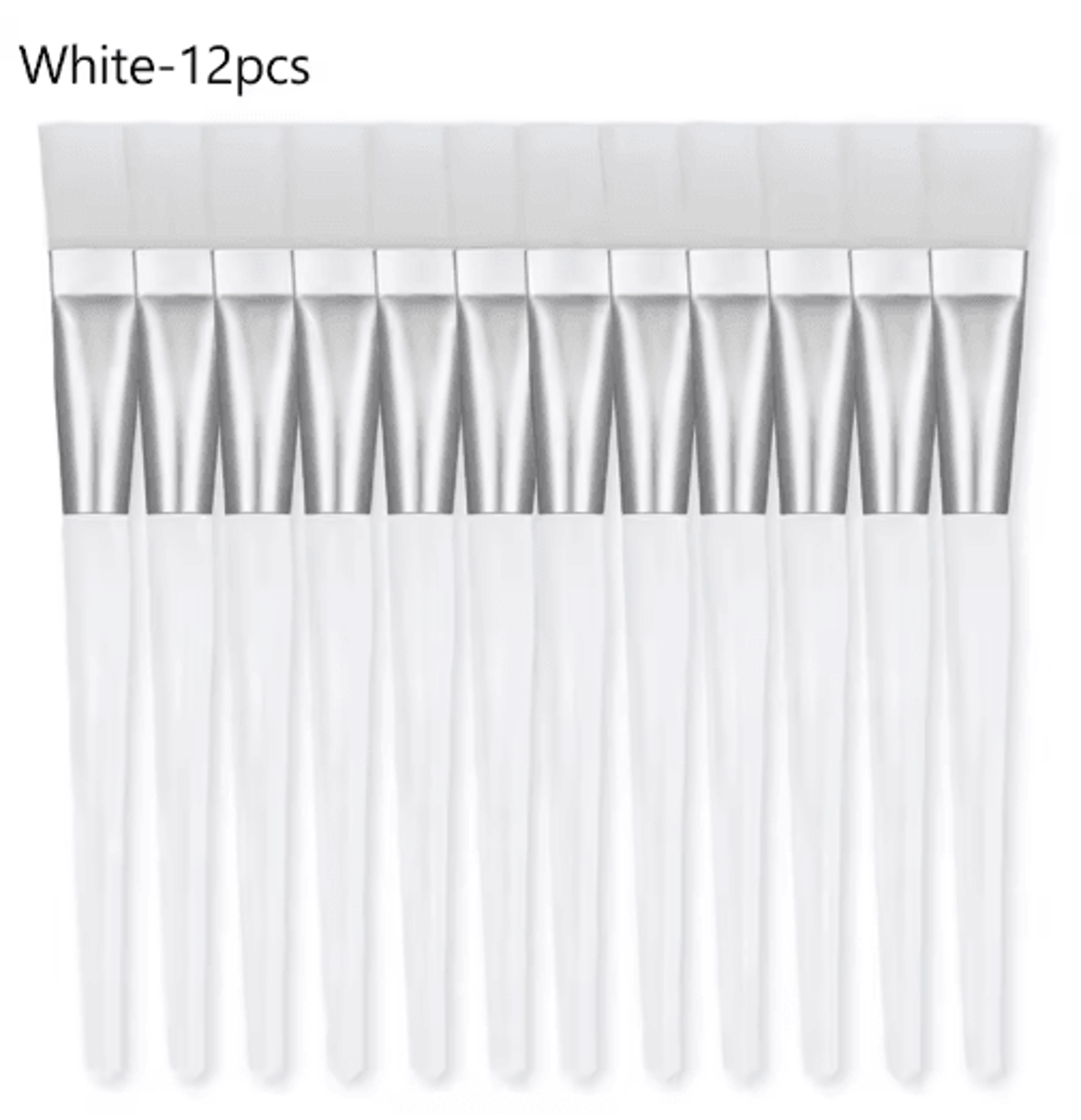 12Piece Facial Mask Brush Set  Soft Bristle Crystal Handle Face Mask Applicators 3