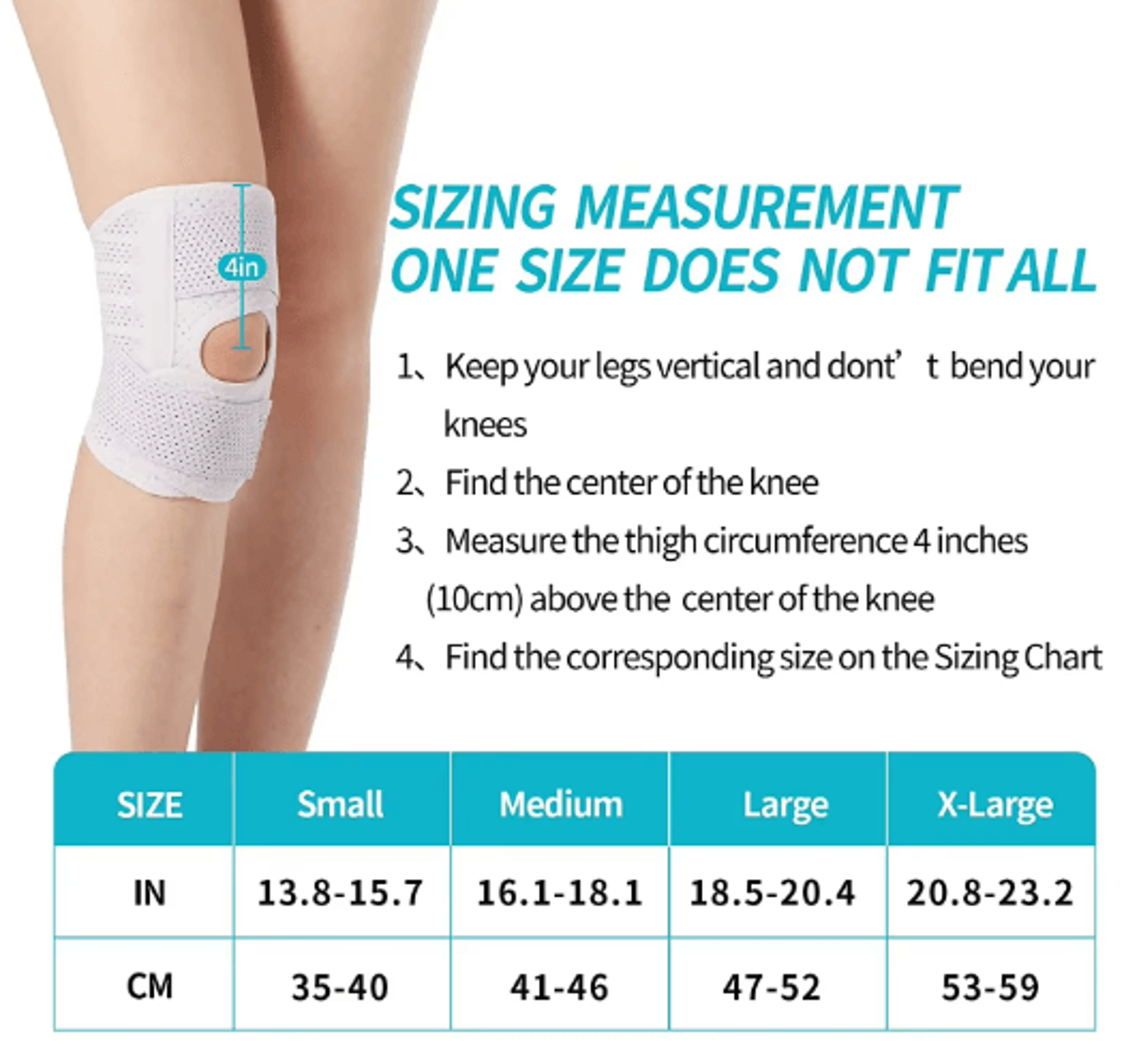 Knee Brace With Side Stabilizers  Breathable Adjustable Knee Support 7