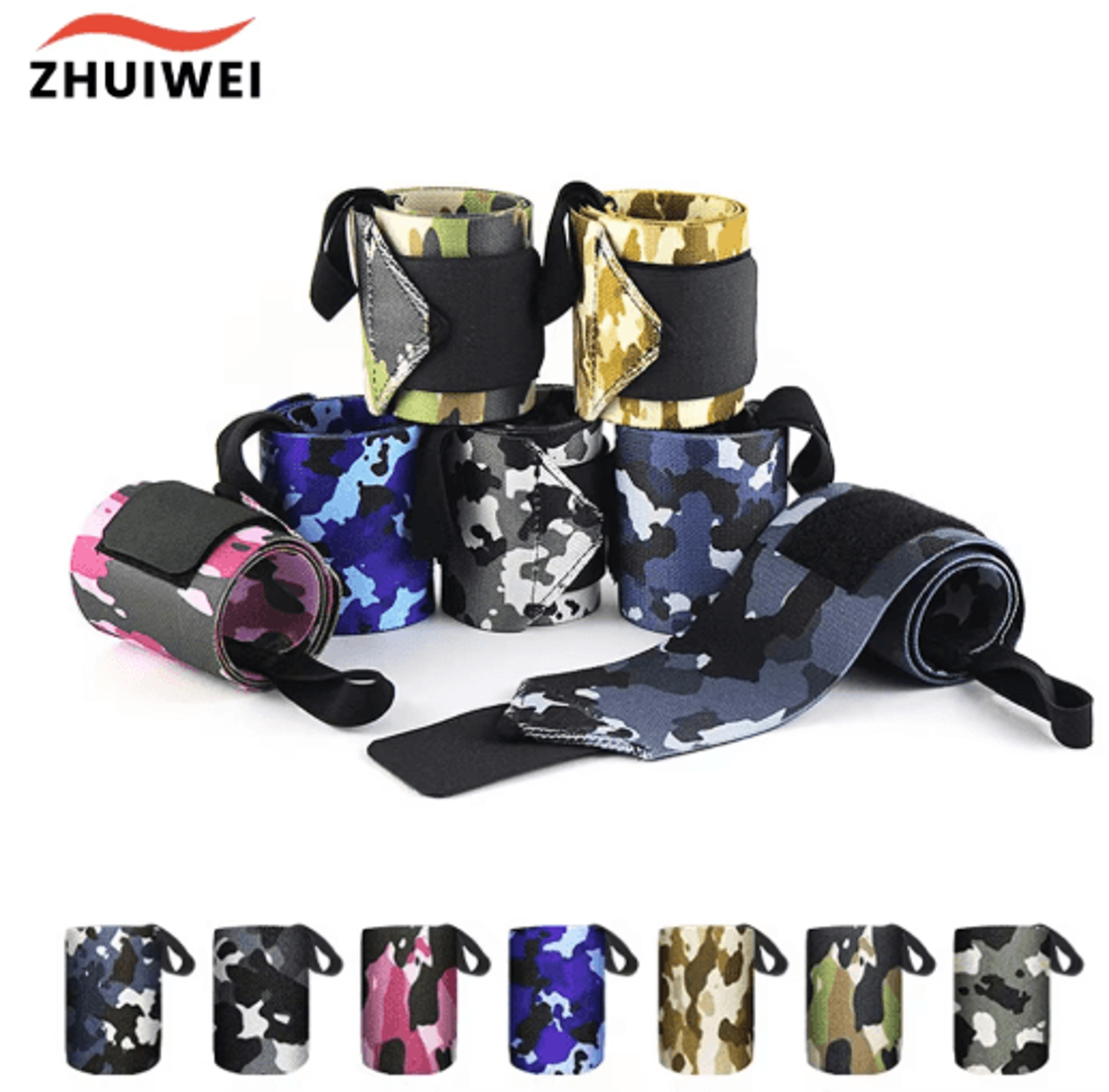 1PC Adjustable Wrist Support Gym Strap  Camouflage Elastic Wrist Wrap For Weightlifting  Fitness 0