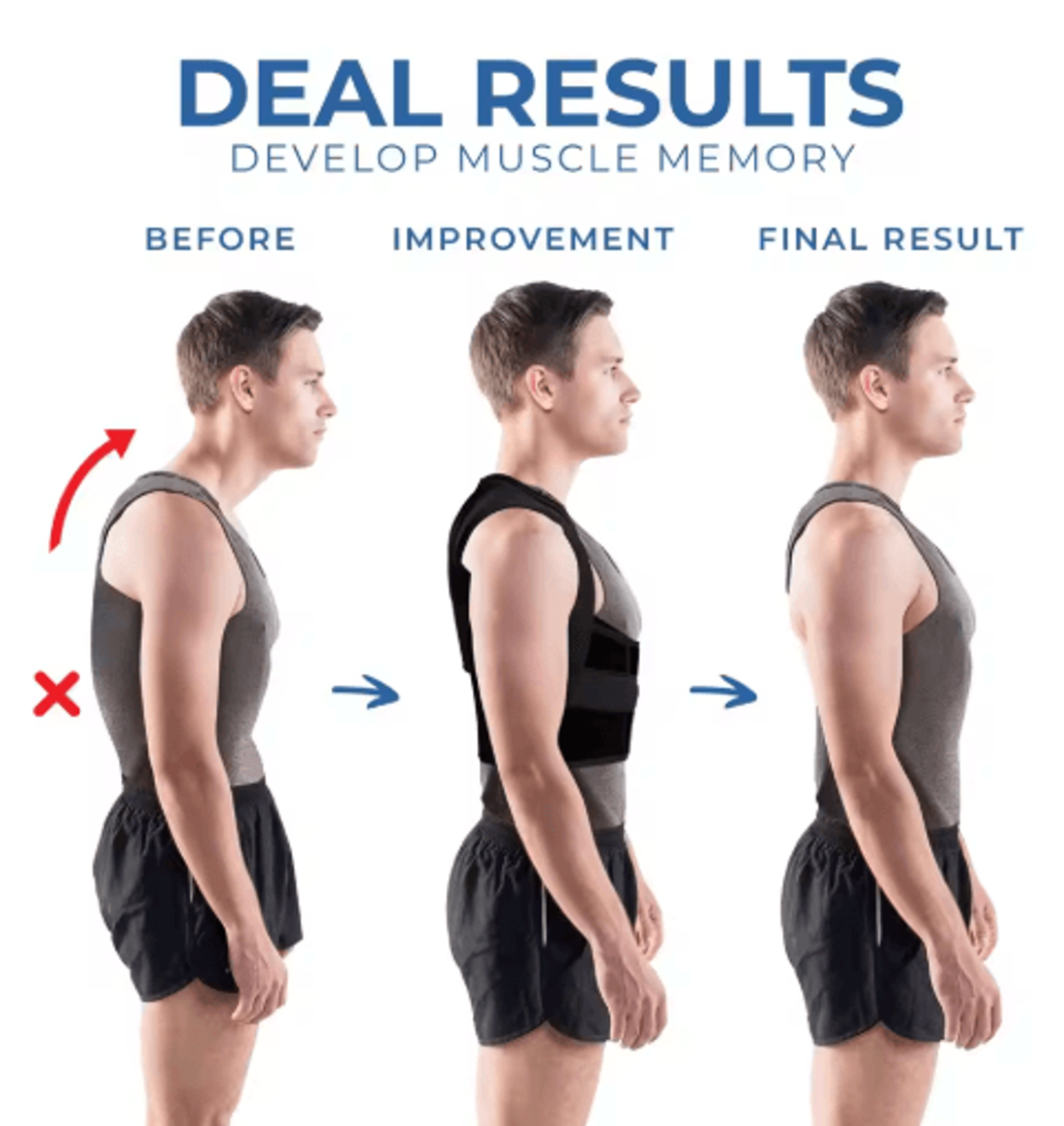 Full Back Posture Corrector For Men  Adjustable Upper  Lower Back Support Brace 3