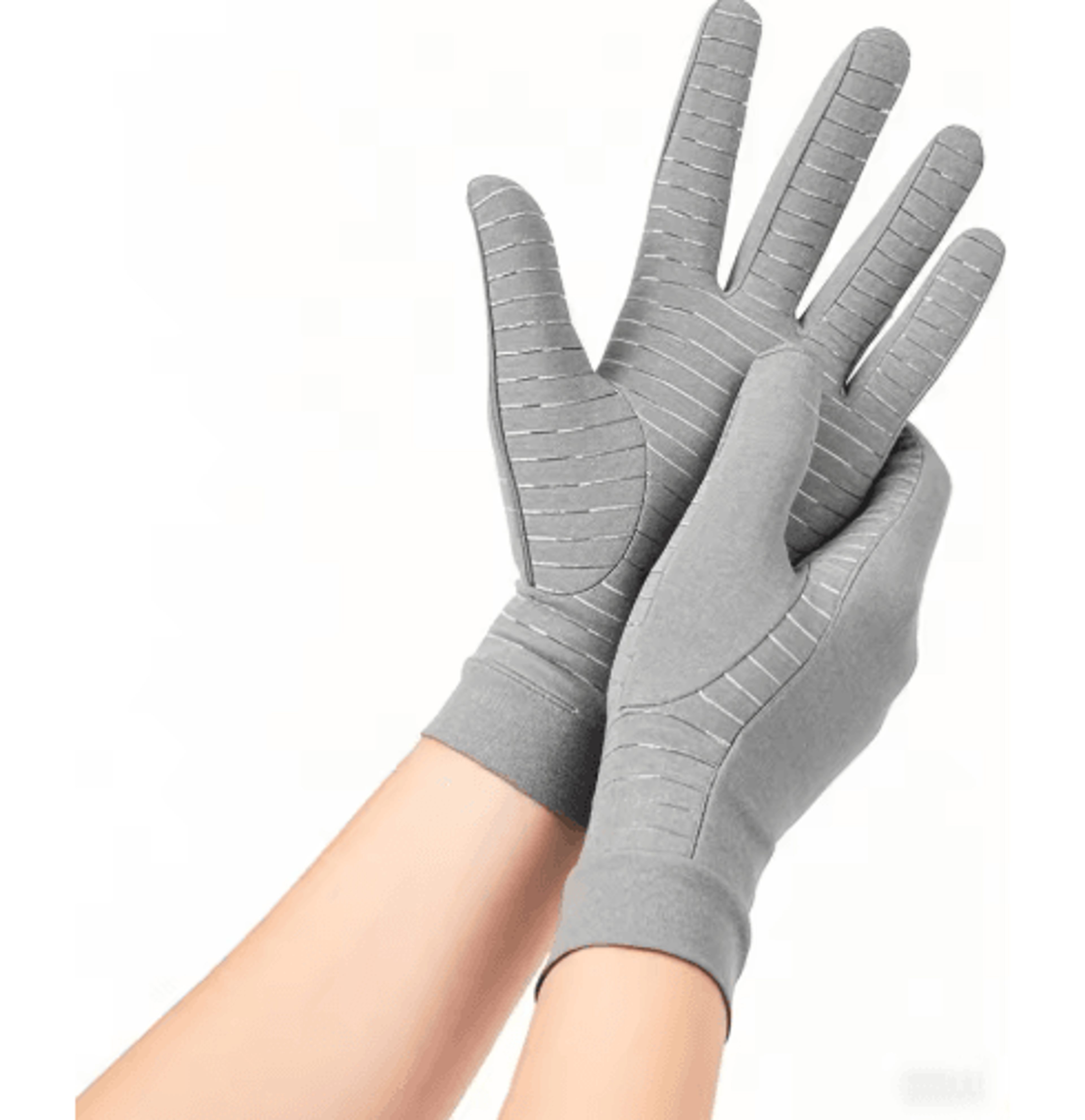 1 Pair Copper Compression Gloves  Full Finger CopperInfused Hand Support For Men  Women 4