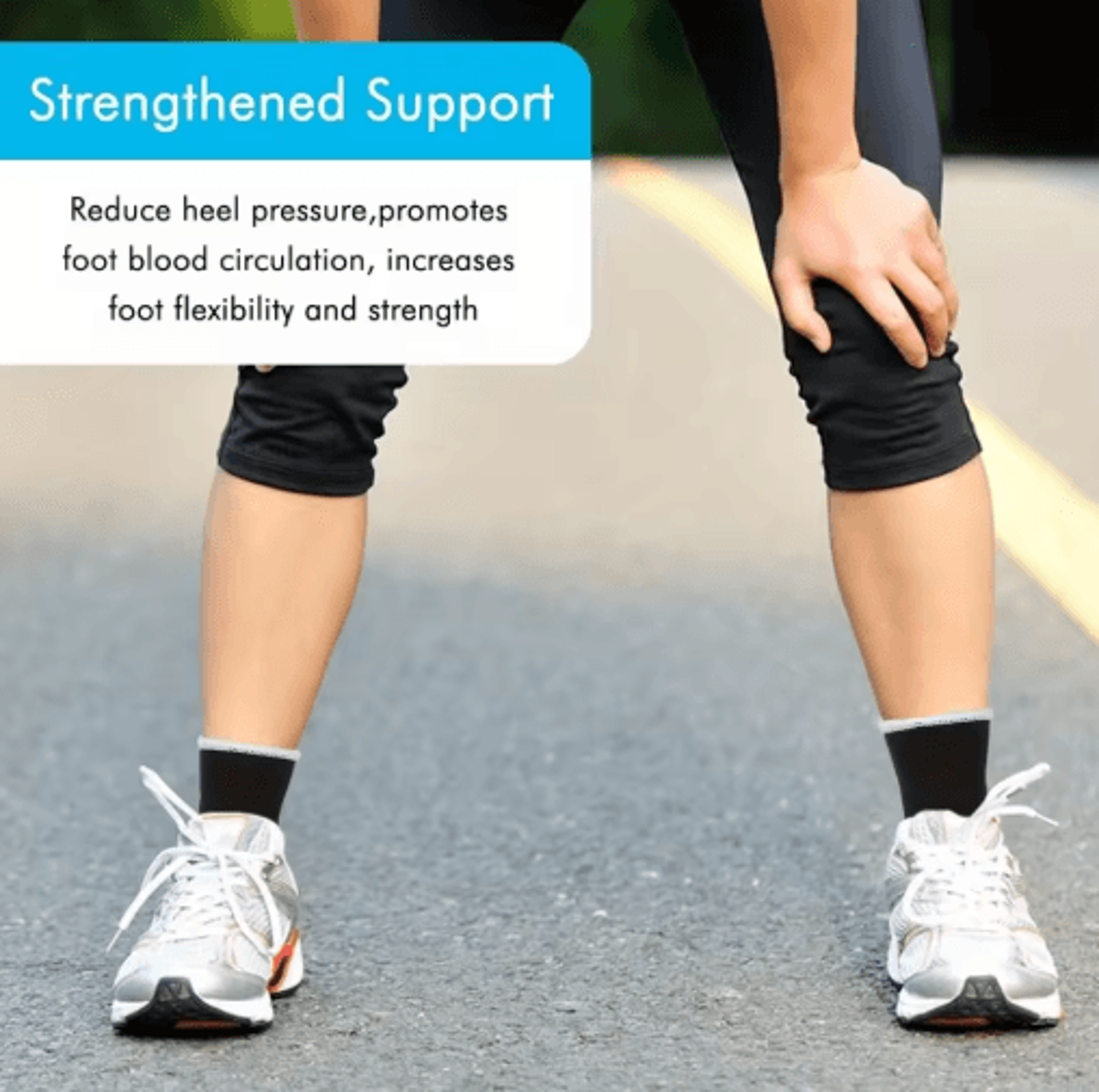 1 Pair Polyester Ankle Support Sleeves  Breathable Compression Ankle Brace For Men  Women 4