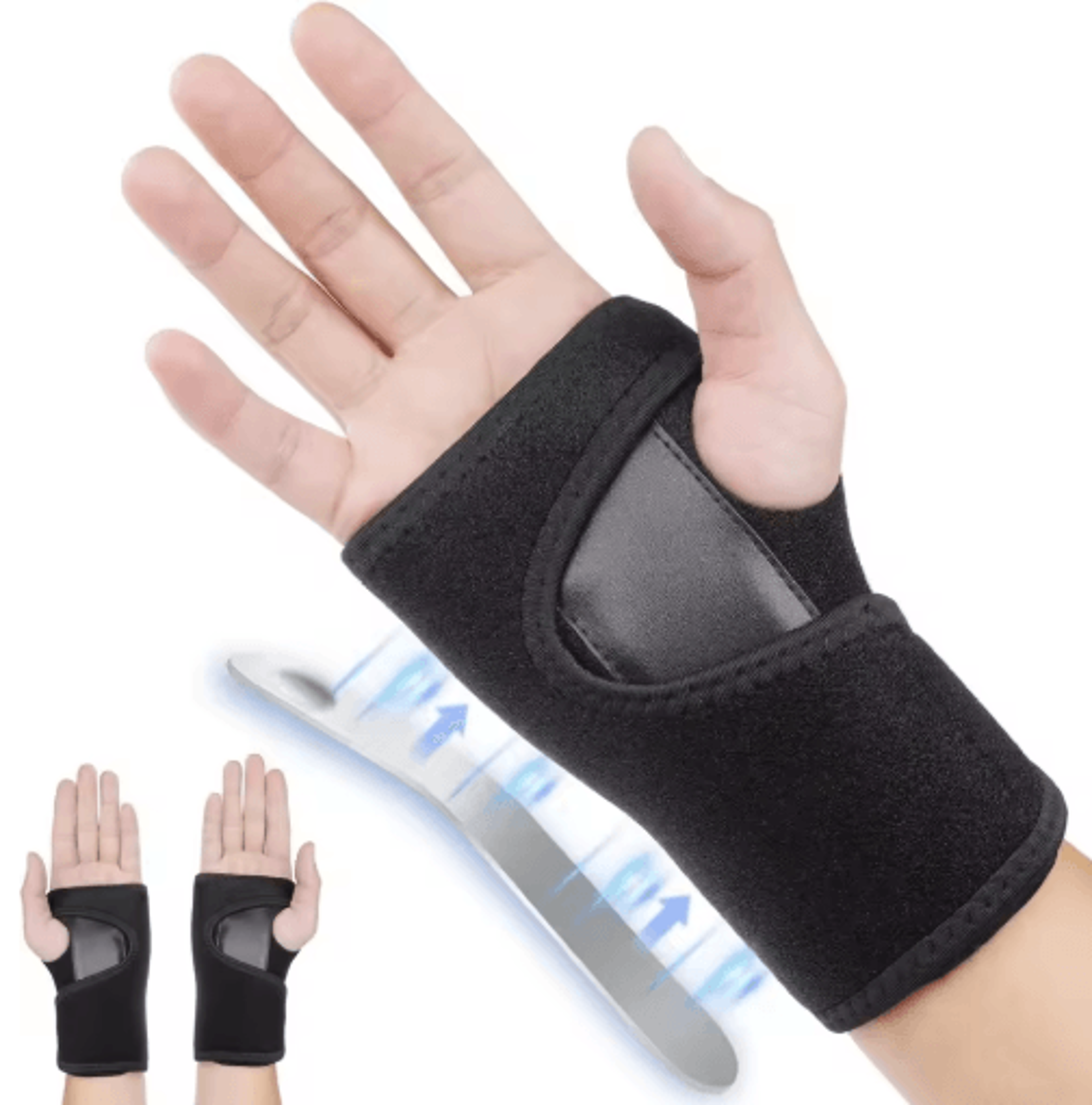 Adjustable Wrist Splint  Comfortable Wrist Support Brace For Left Or Right Hand 0