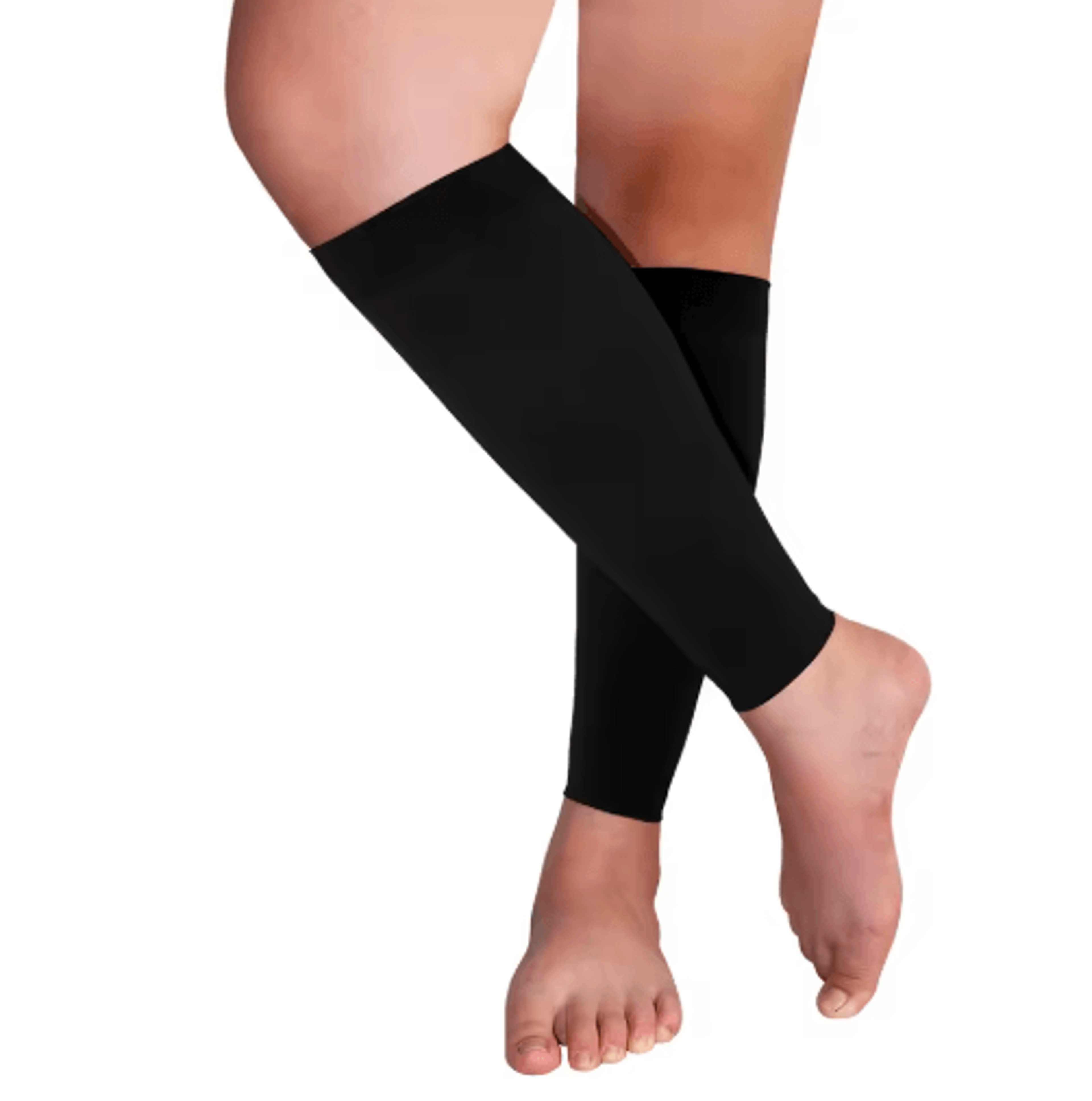 1 Pair Elastic Compression Calf Sleeves  Segmented Pressure Support Socks For Sports  Travel 3