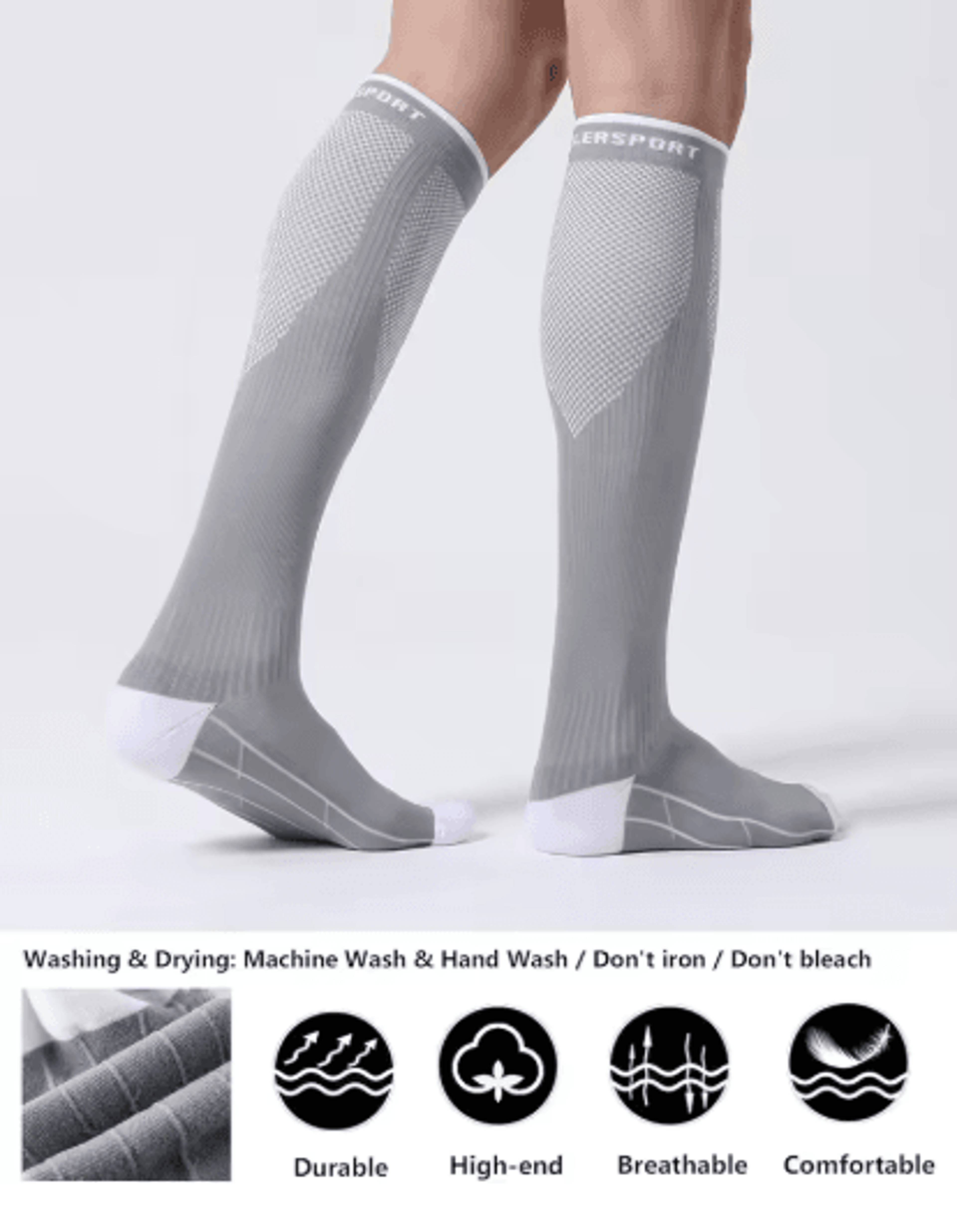 1 Pair 2030 MmHg Compression Socks  Running  Everyday Support For Men  Women 8