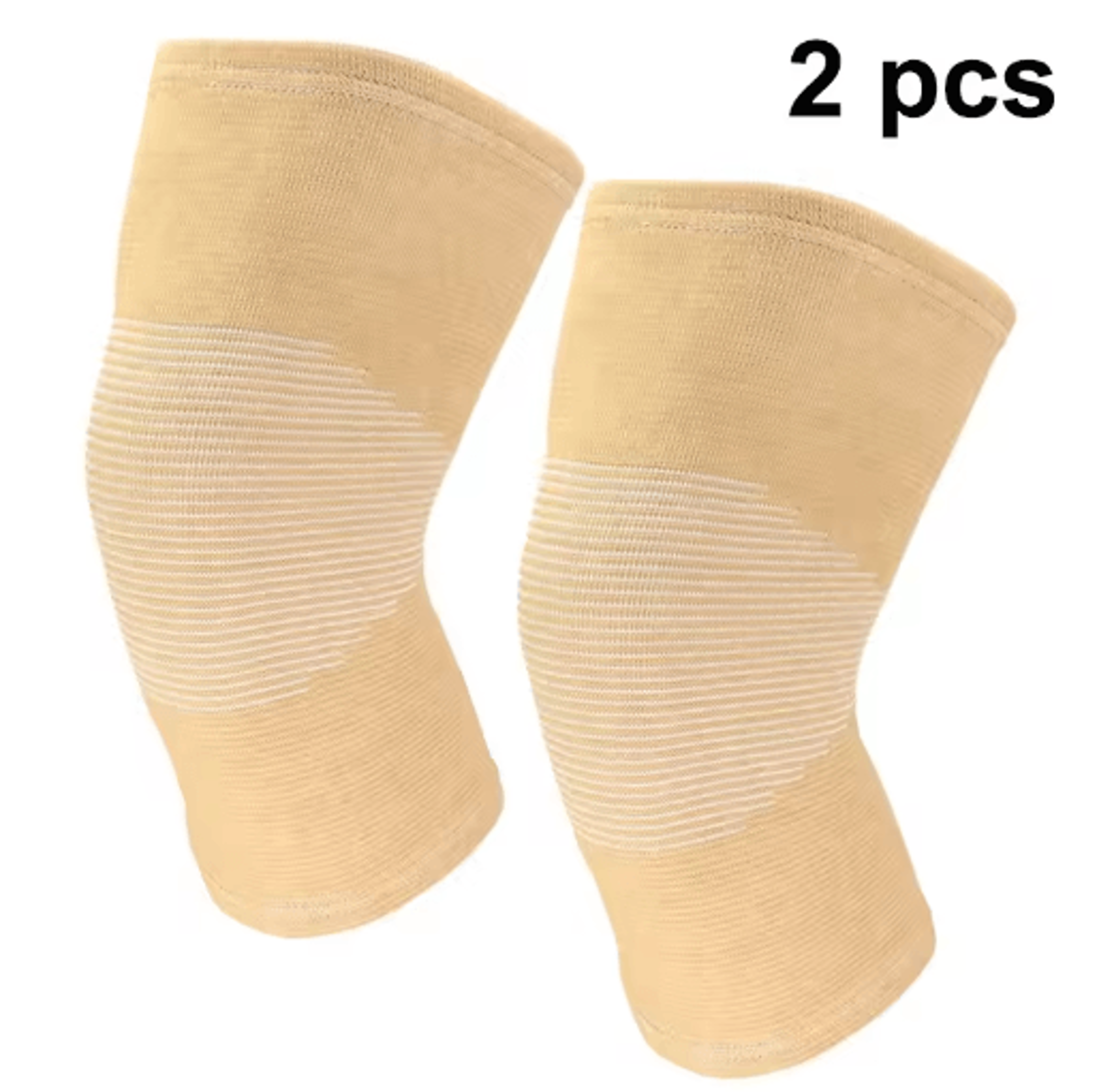 2Piece Elastic Knee Support Sleeves  Knitted Compression Knee Pads For Sports  Everyday Wear 1