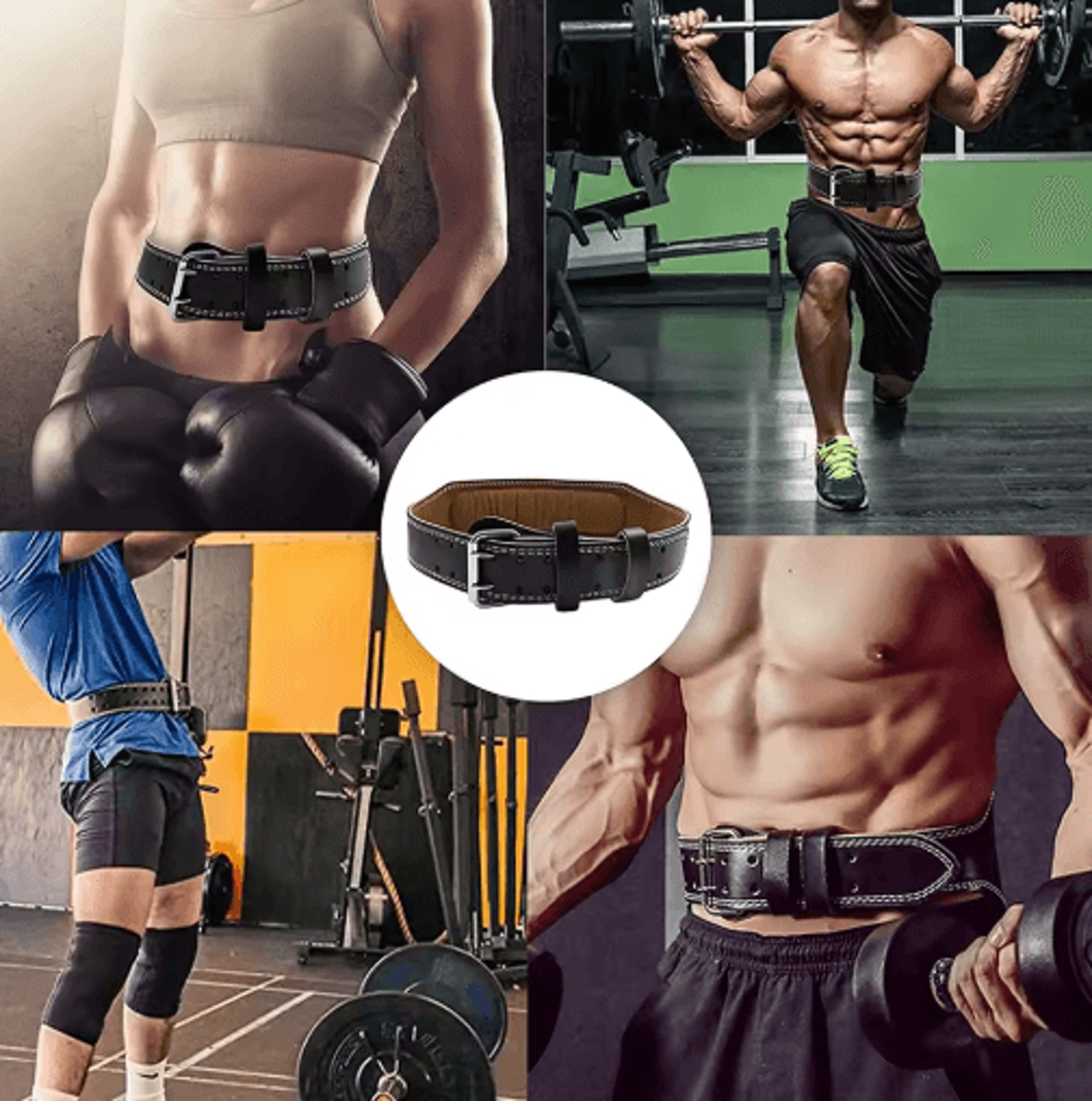 Adjustable Leather Weightlifting Belt  Wide Gym Support Belt For Strength Training 2
