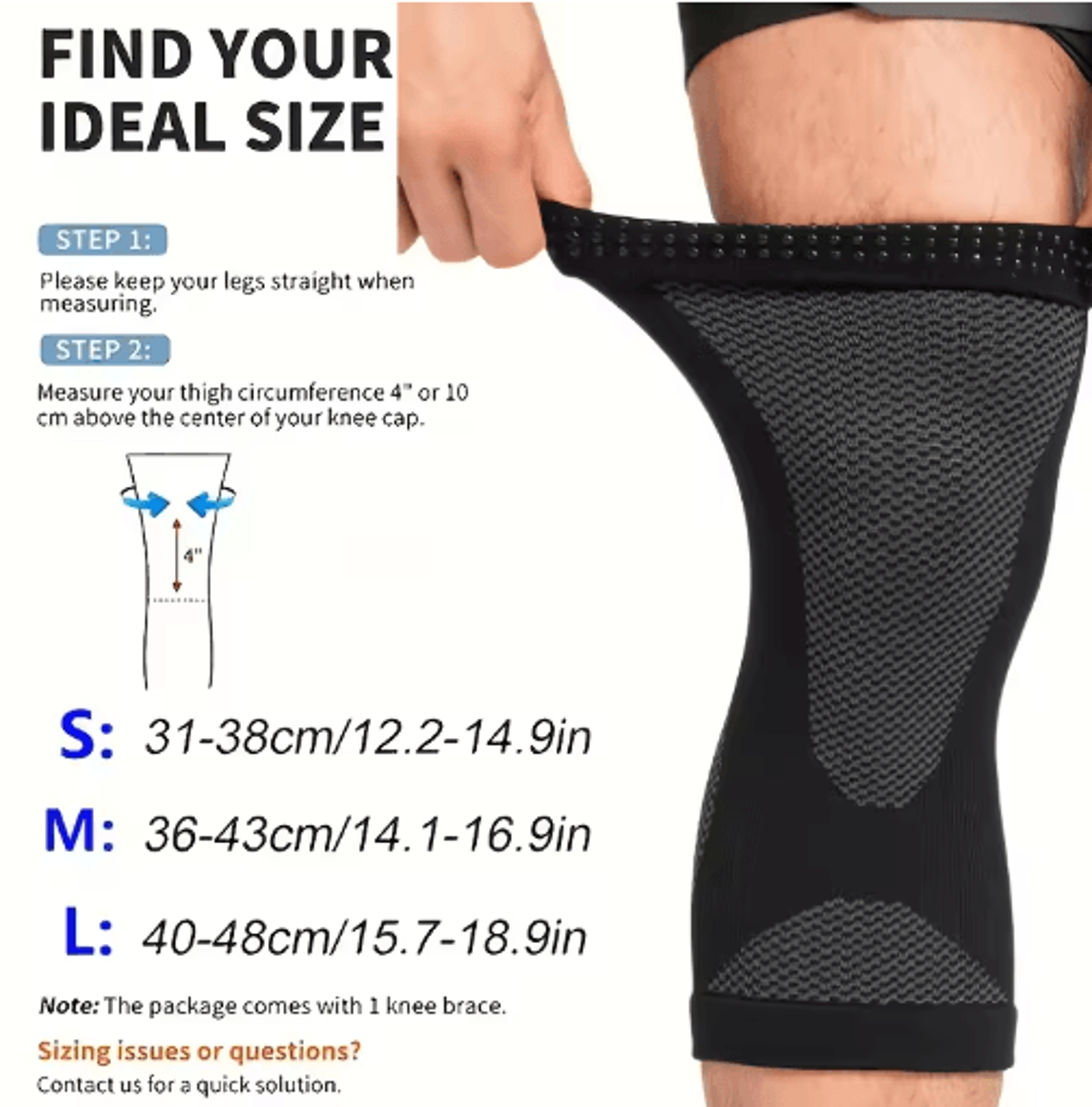 1 Pair UltraThin Knee Compression Sleeves  NonSlip Knee Support For Running Fitness  Outdoor Activi 7
