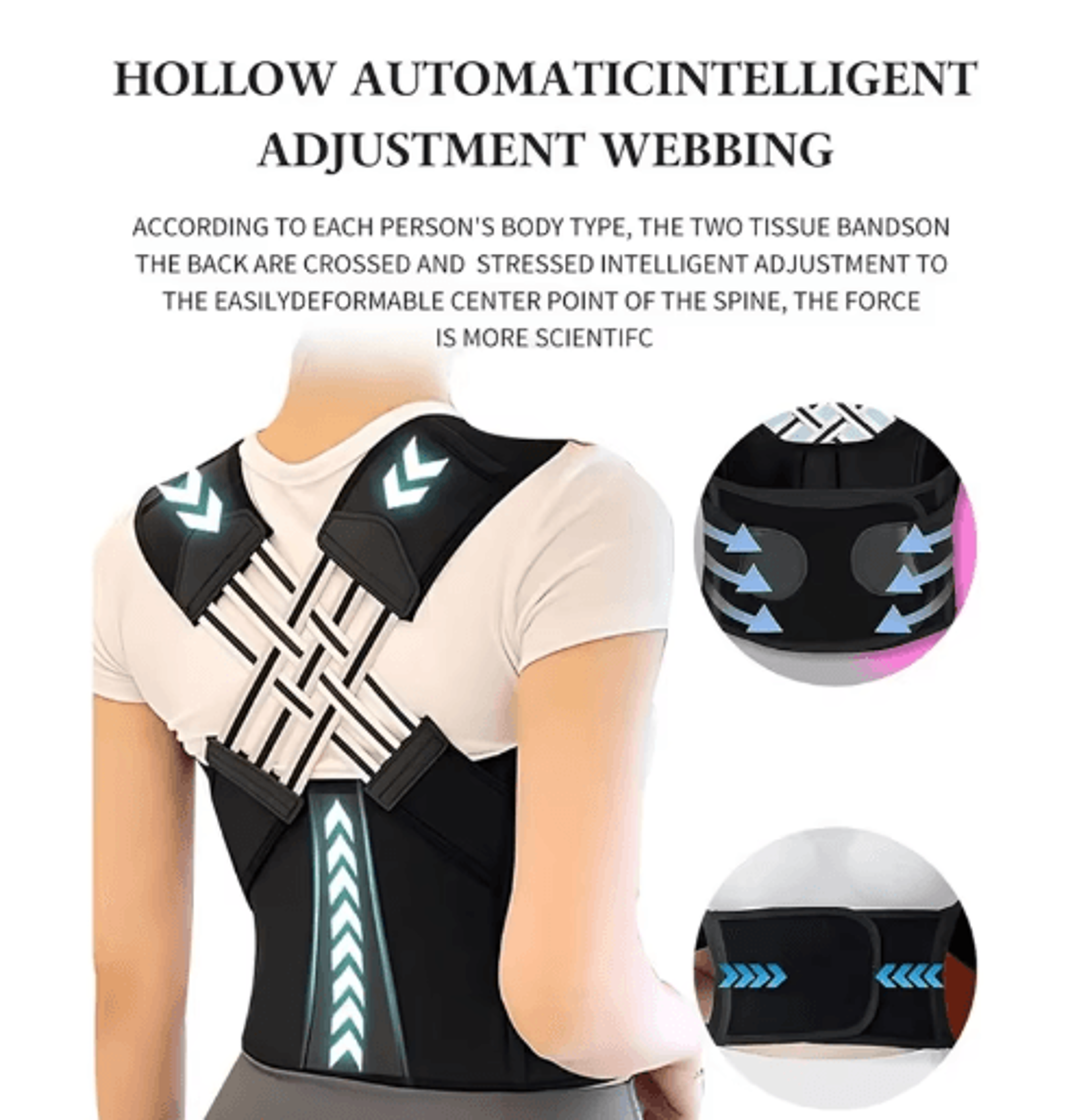 Posture Corrector Back Support Belt Shoulder Posture Brace Back Straightener Posture Correction Bra 5