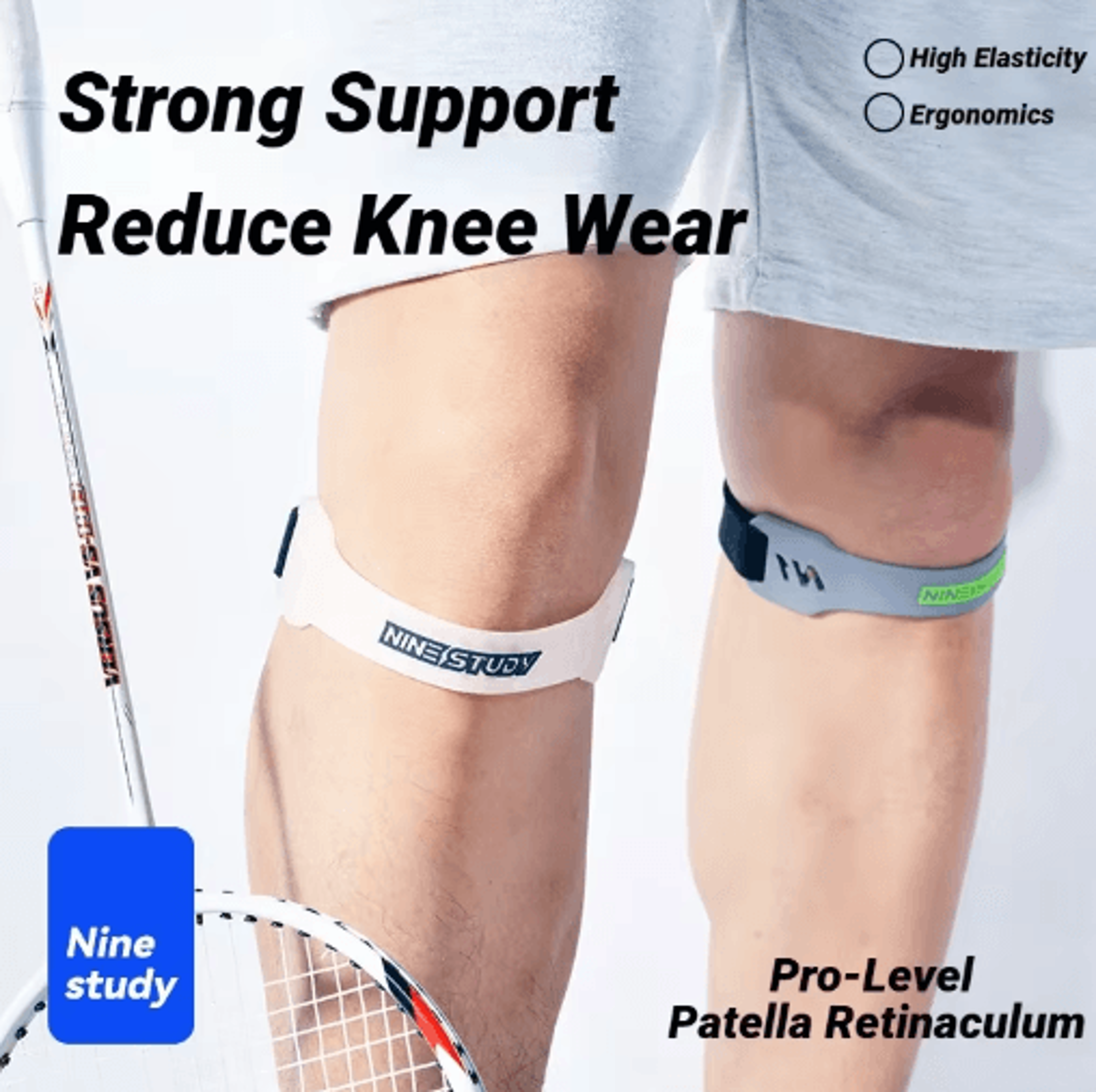 Adjustable Silicone Patella Knee Strap  ShockAbsorbing Compression Knee Support Brace 9