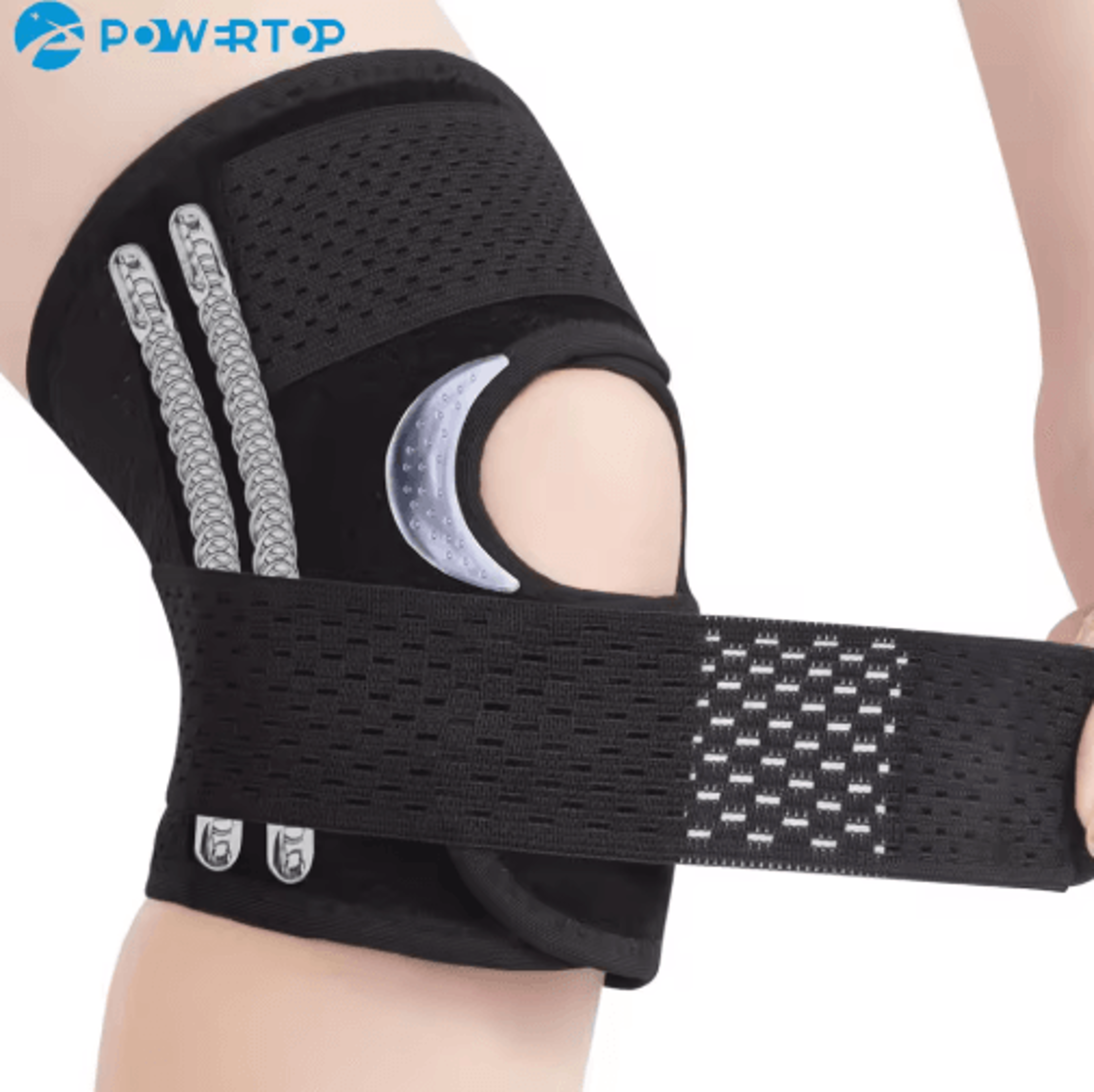Adjustable Knee Brace With Side Stabilizers  Breathable Support For Everyday Stability 0