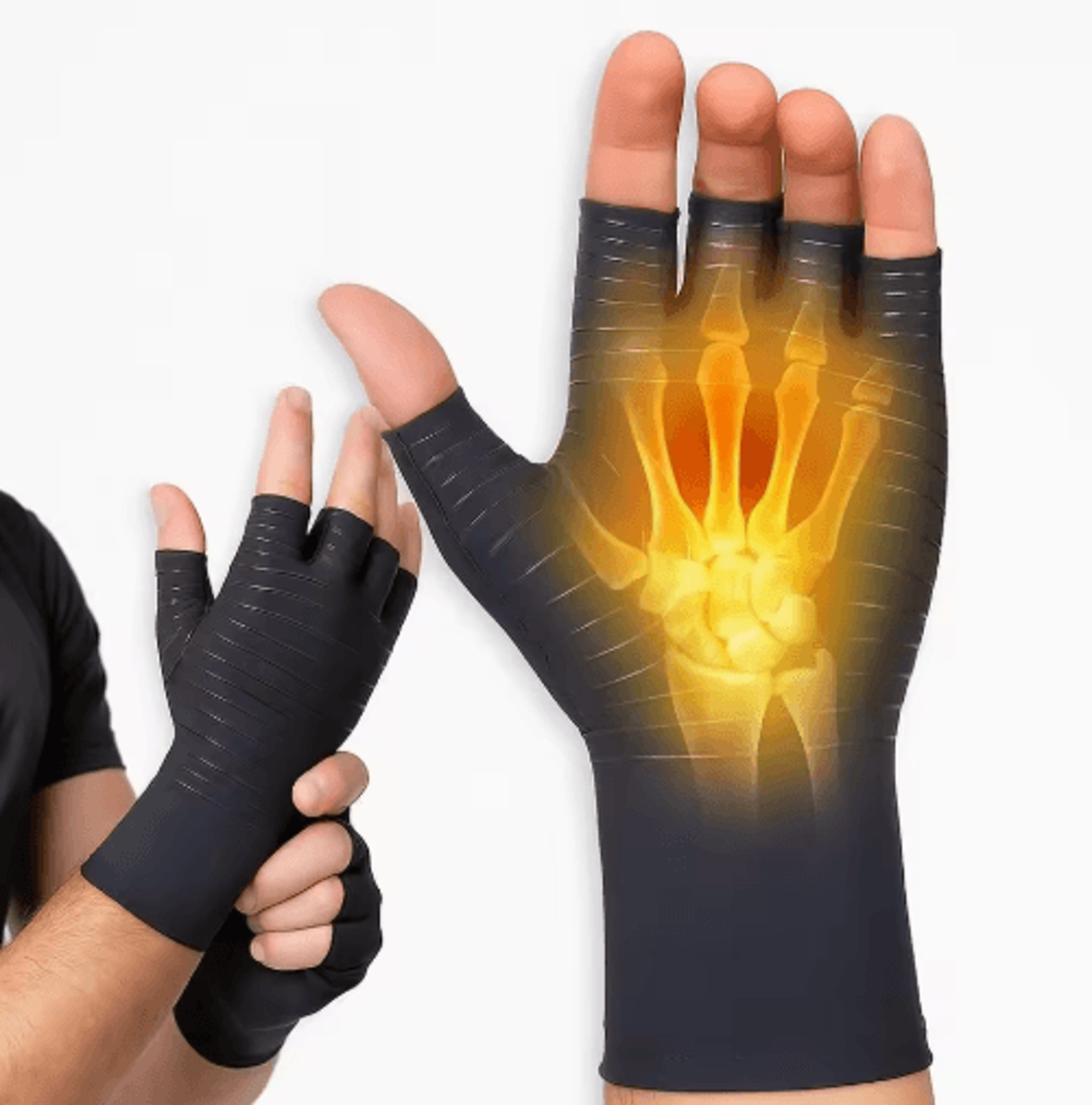 1 Pair Copper Compression Arthritis Gloves  Comfortable Hand Support For Everyday Activities 0