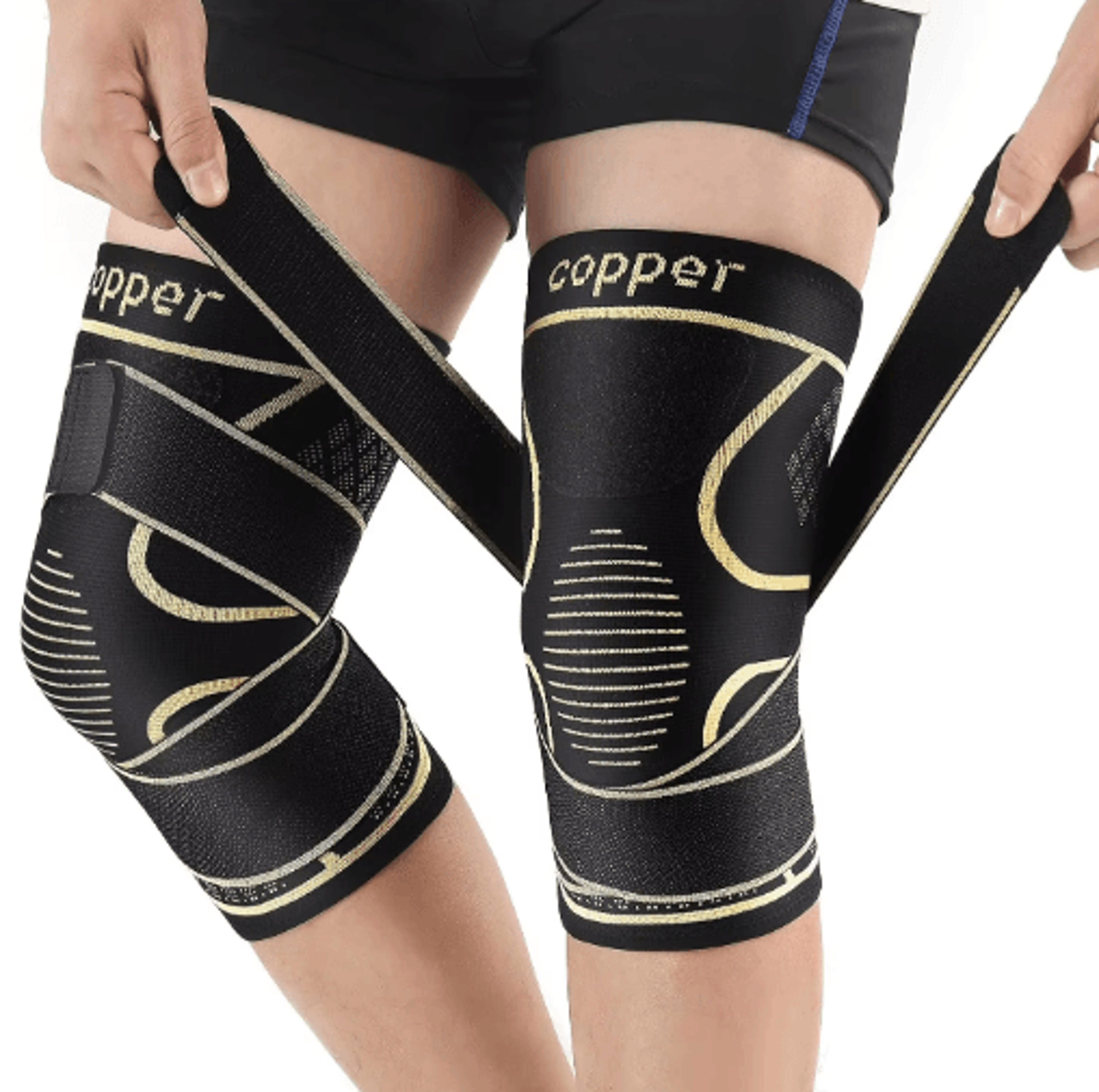 Copper Knee Compression Brace With Adjustable Strap  Unisex Knee Support Sleeve 0