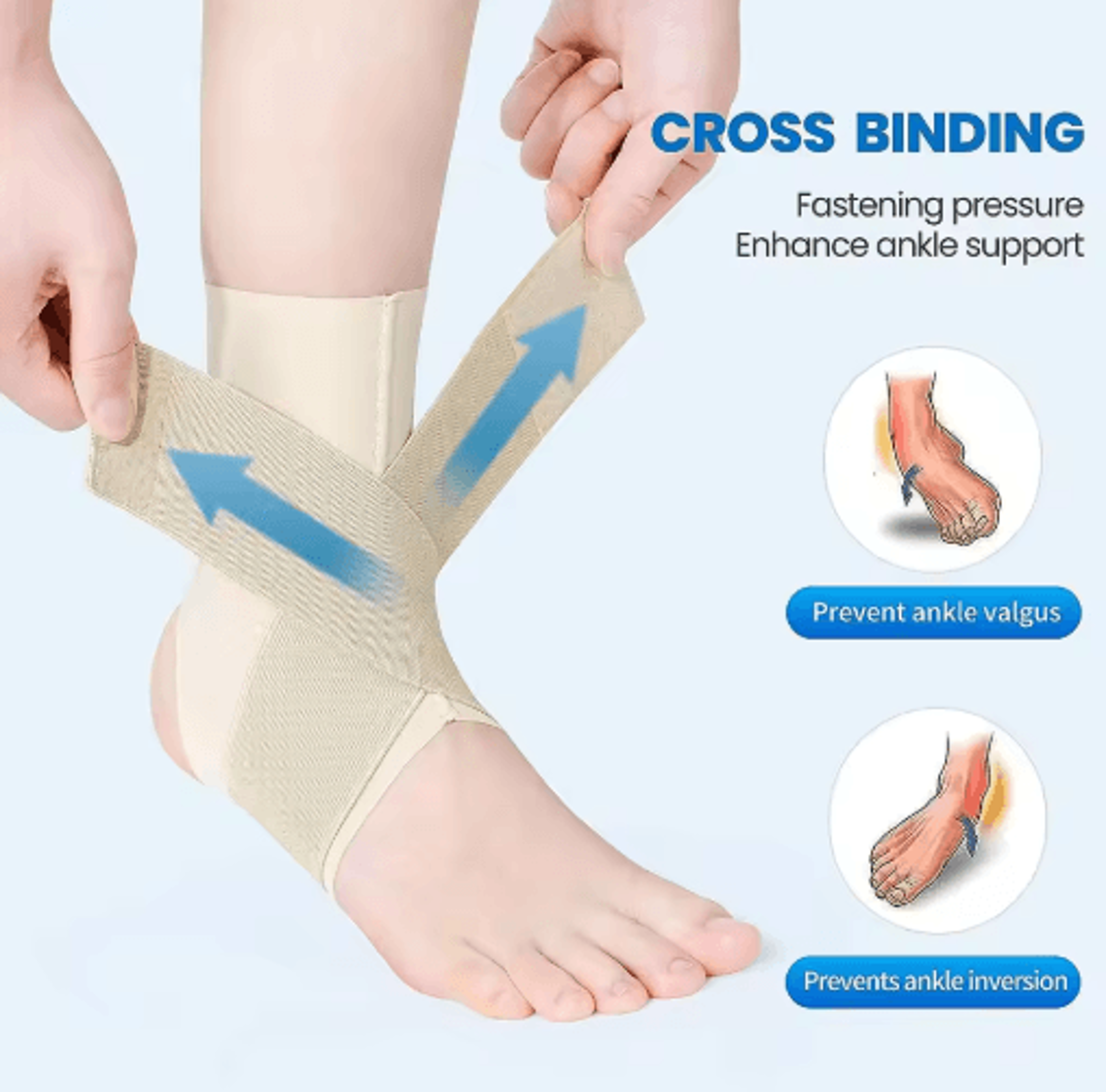Adjustable Compression Ankle Brace  Breathable Ankle Support Wrap For Men  Women 0