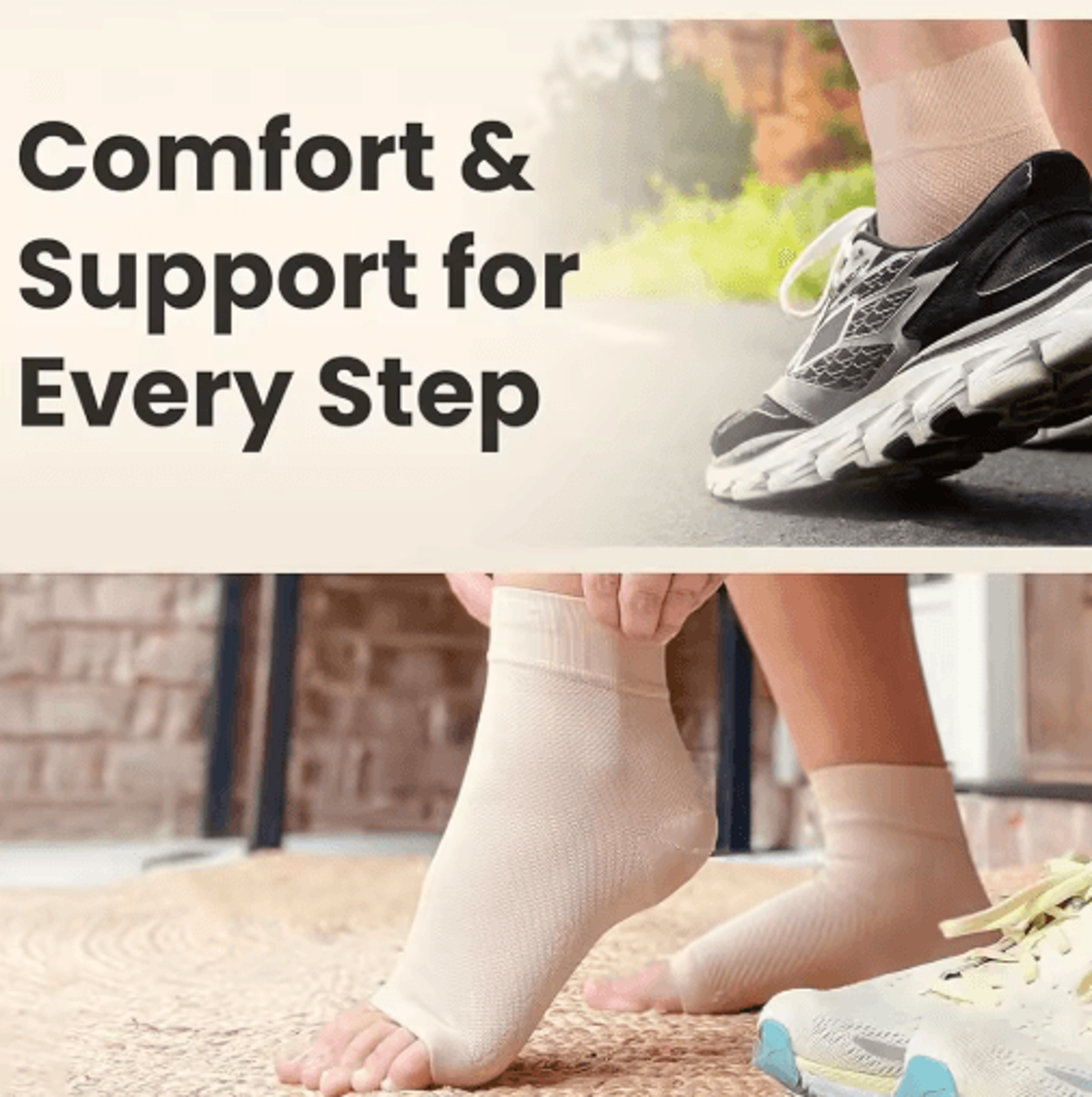 2Pack Open Toe Compression Ankle Sleeves  Breathable Ankle Support Socks For Men  Women 5