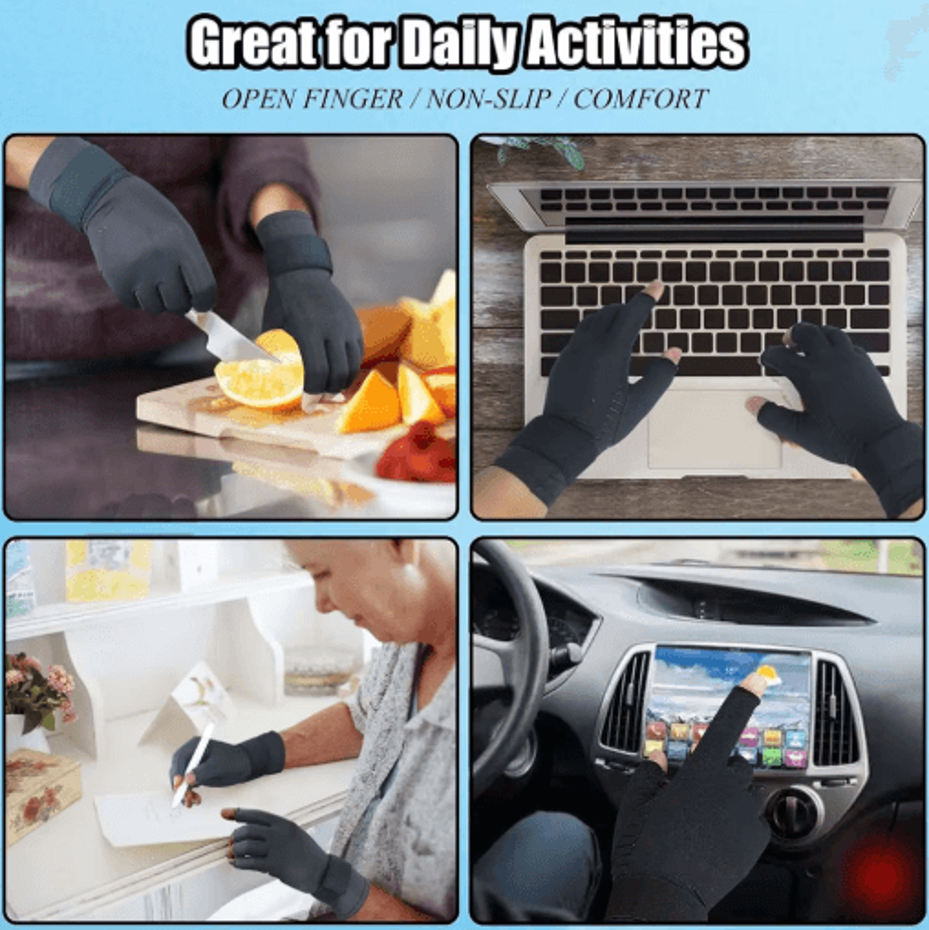 Compression Gloves Arthritis Gloves Wrist Support Gloves Carpal Tunnel Gloves Typing Gloves 1