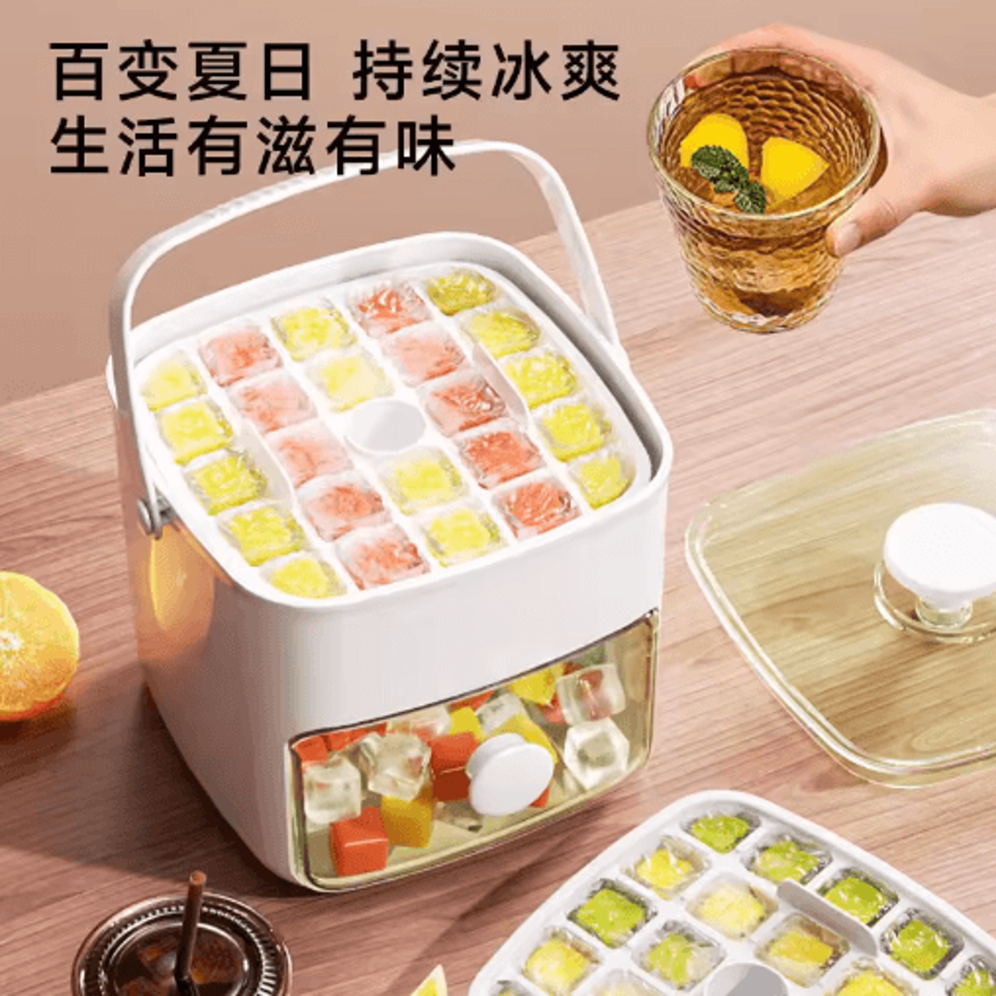 48grid Ice Cube Tray Ice Cube Tray With Storage Foodgrade Ice Tray Doublelayer Ice Maker Easyreleas 5