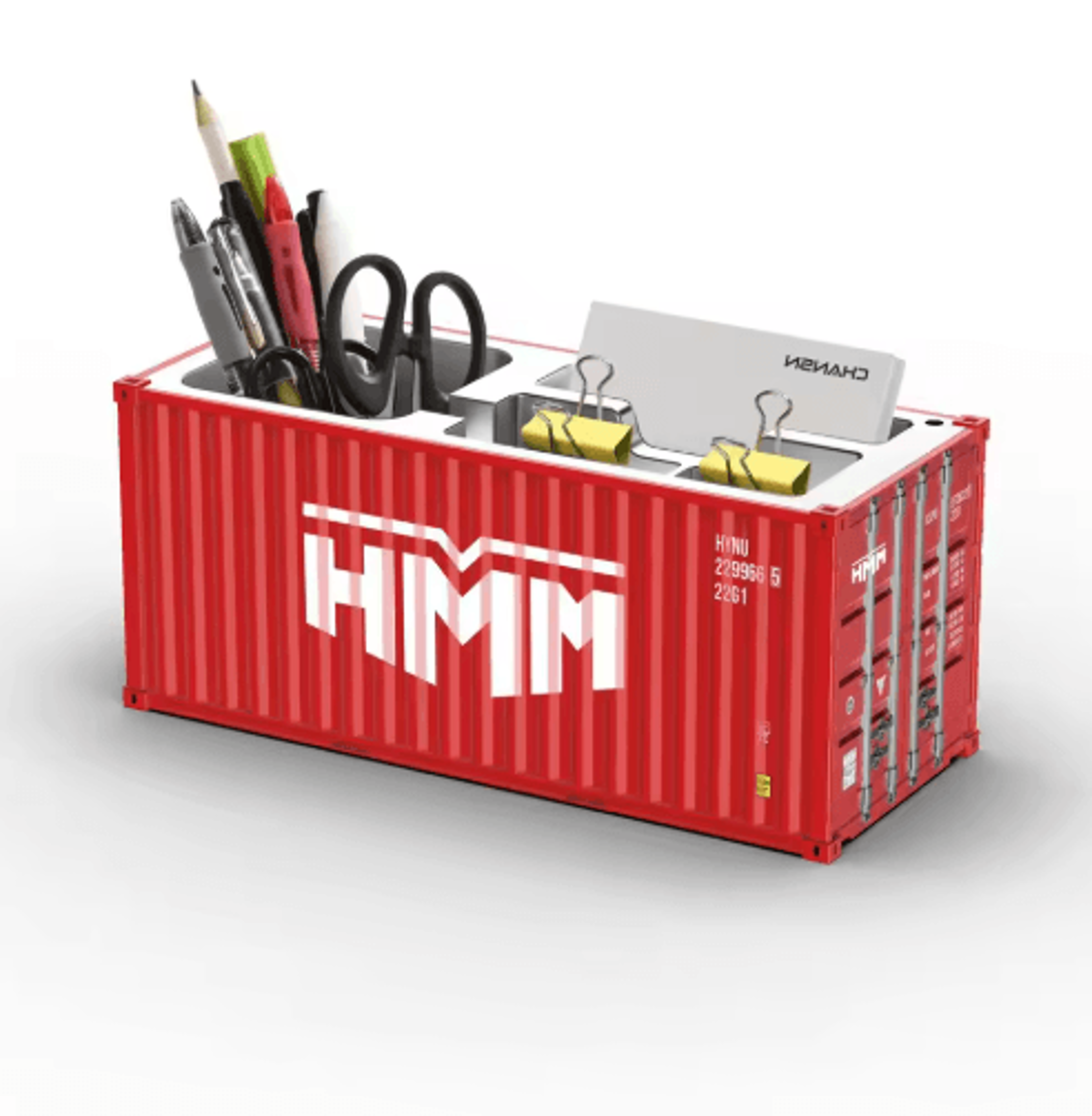 Shipping Container Pen Holder Desktop Storage Box Office Desk Organizer Miniature Container Model M 2