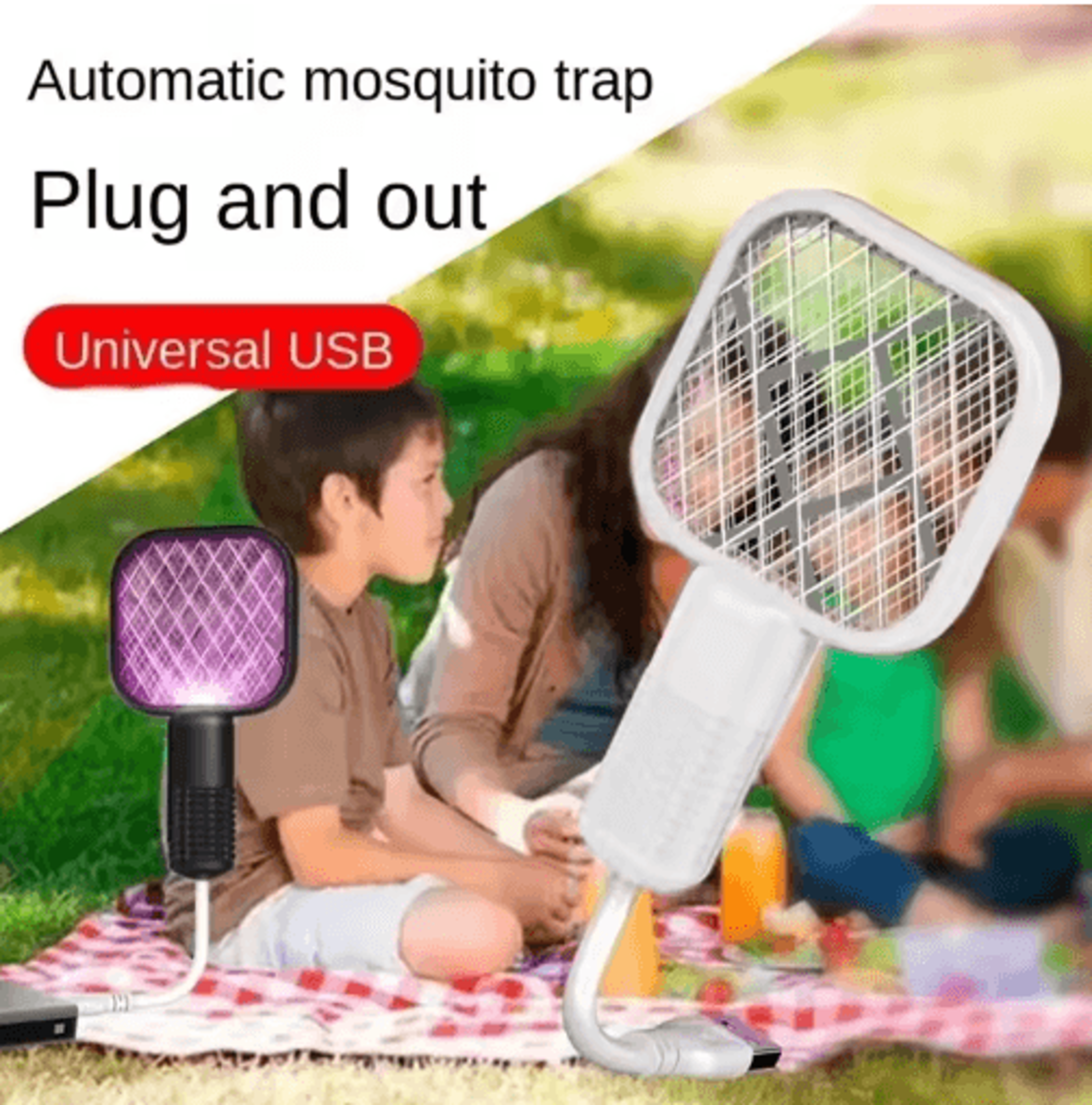 Electric Mosquito Swatter UV Bug Zapper Rechargeable Fly Swatter Insect Racket Portable Mosquito Ki 6