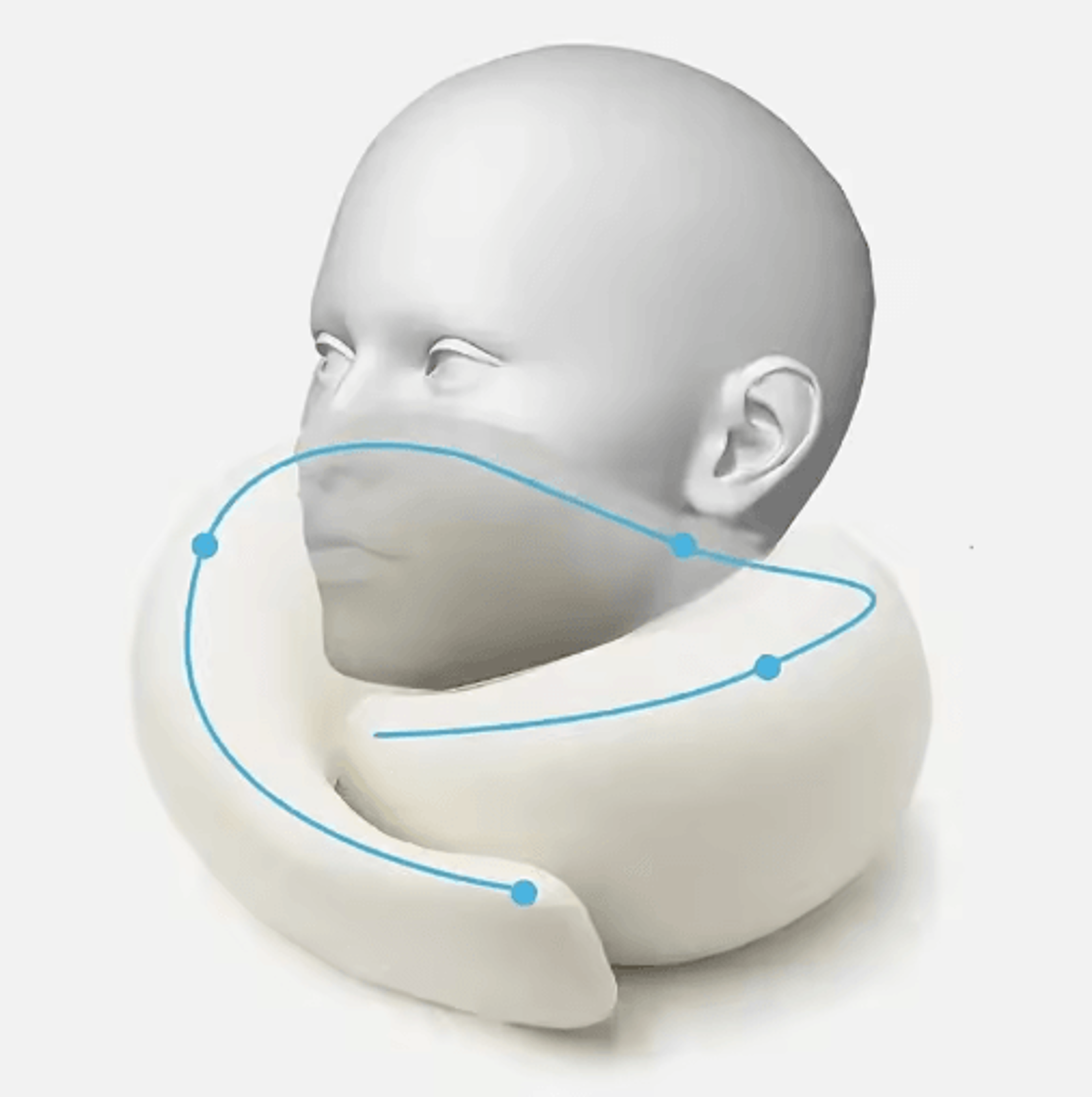 Memory Foam Travel Neck Pillow  Adjustable UShaped Snail Style Neck Support 7