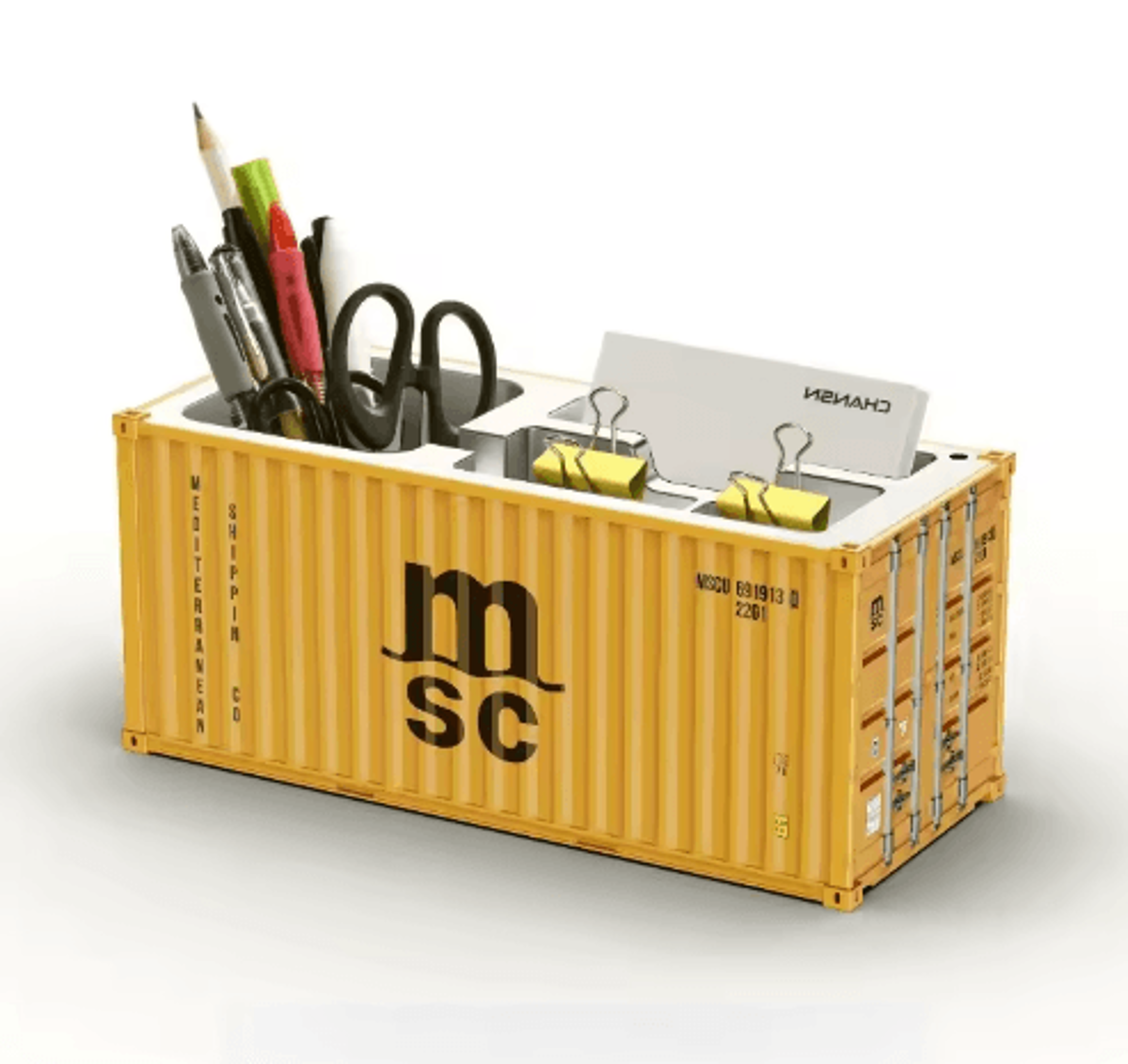 Shipping Container Pen Holder  Simulated Freight Container Desktop Storage Box 3