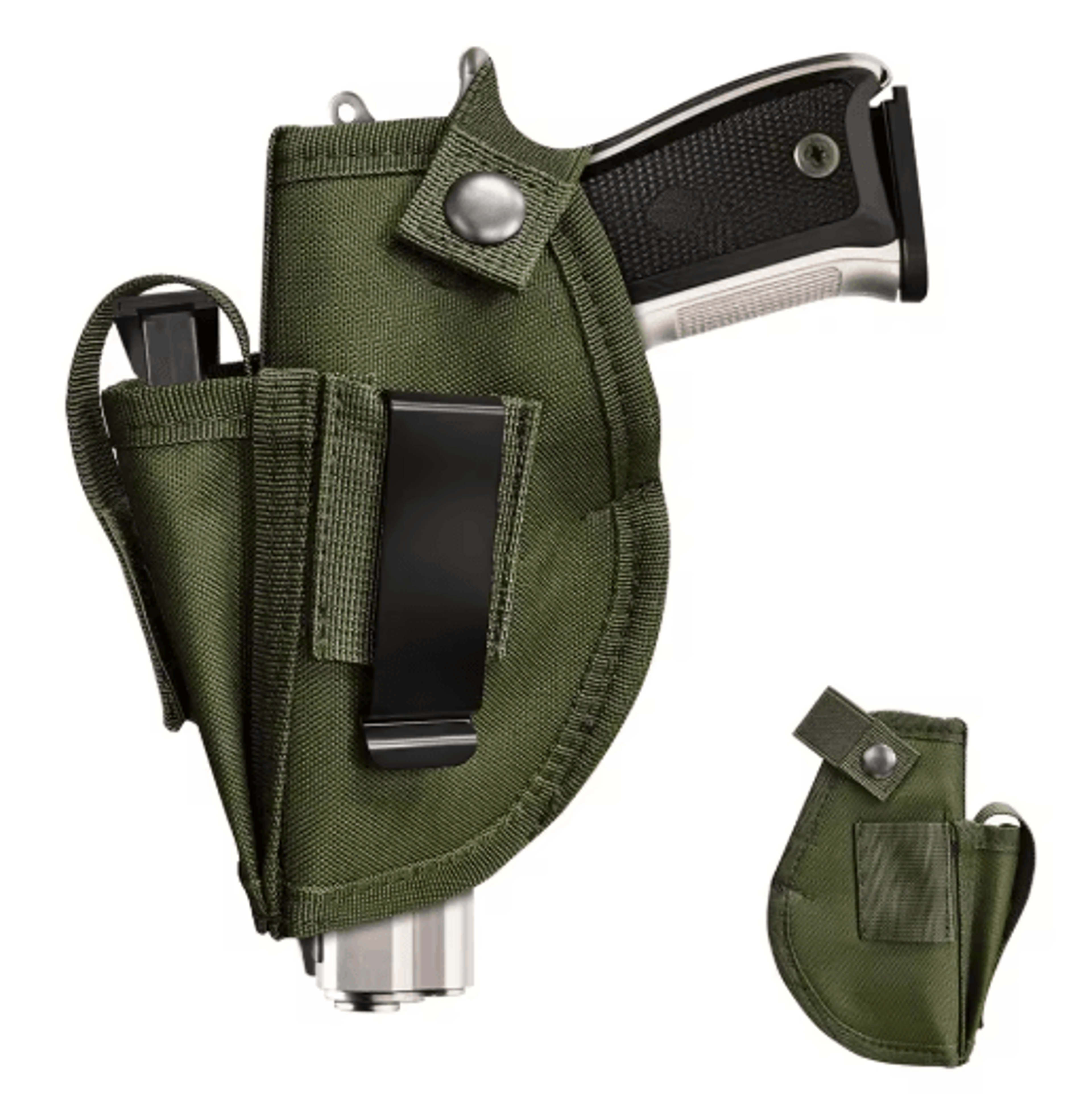 Interchangeable MOLLECompatible Belt Holster With Magazine Pouch 1