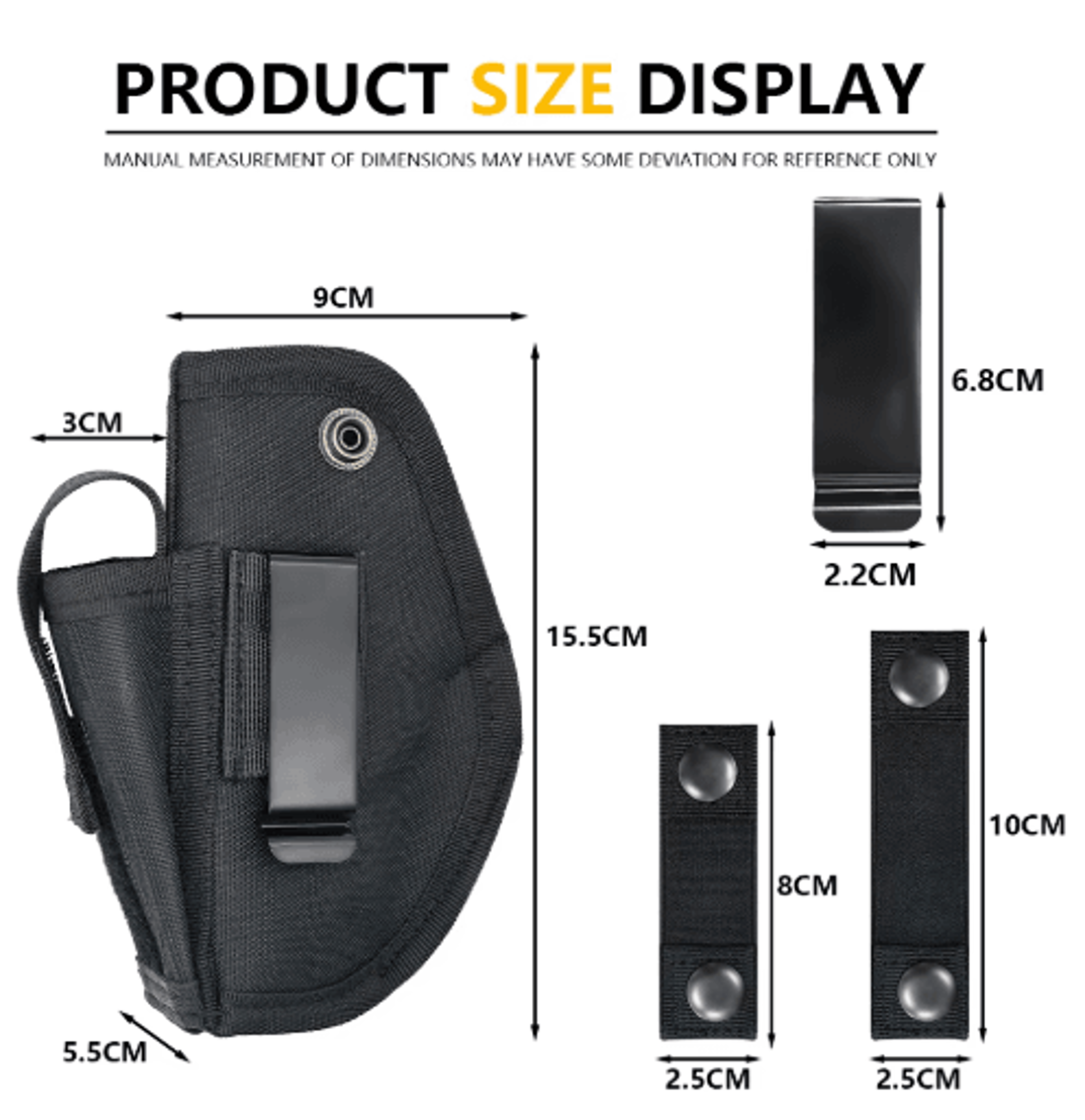 Interchangeable MOLLECompatible Belt Holster With Magazine Pouch 7