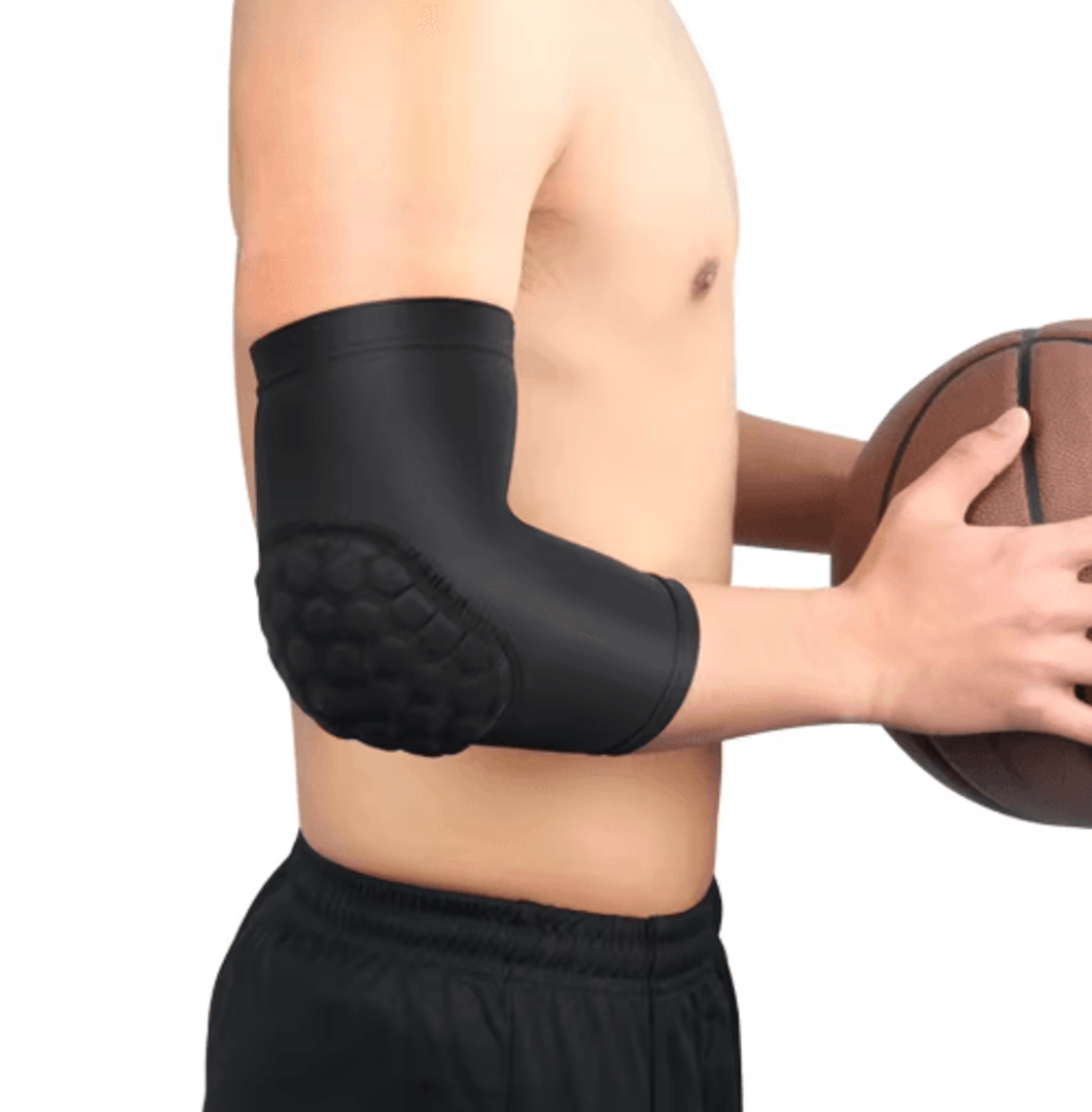 Honeycomb Padded Elbow Compression Sleeve  Breathable Arm Support For Sports  Training 5