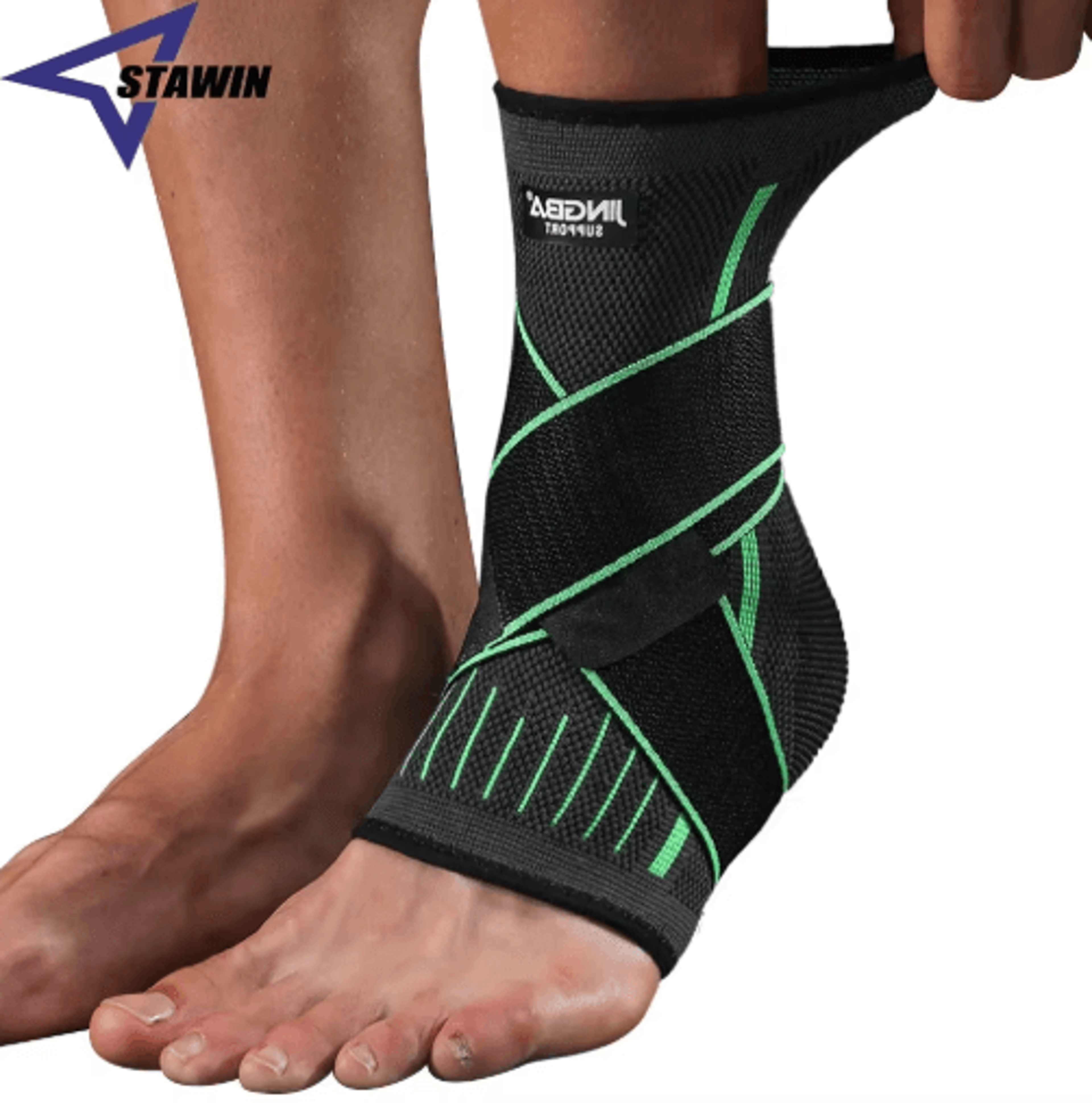 Adjustable Ankle Compression Sleeve With Support Strap  Flexible Brace For Running  Everyday Activi 0