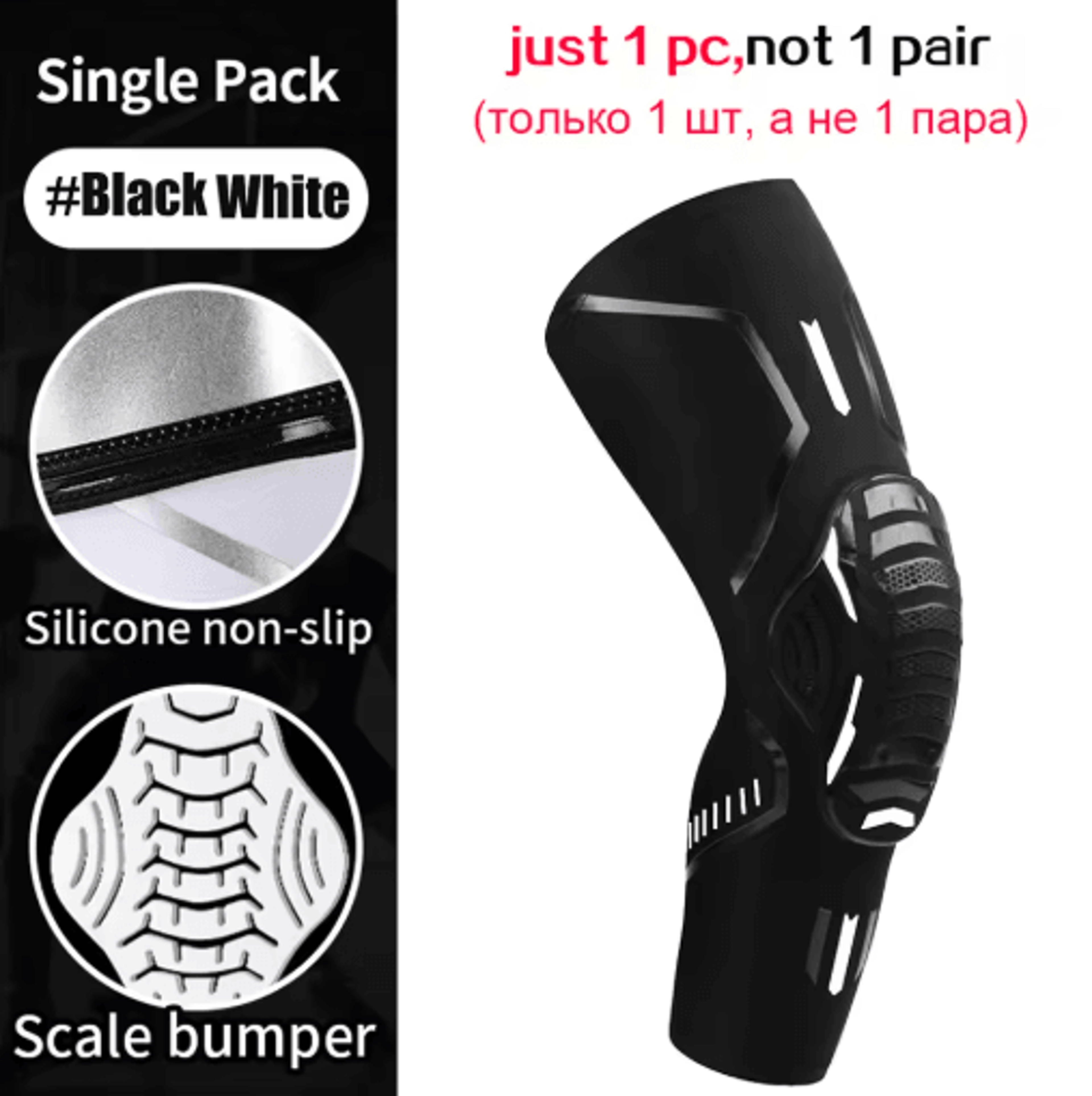 Sports Compression Knee Sleeve  ShockAbsorbing Knee Support For Running Fitness  Everyday Activitie 3
