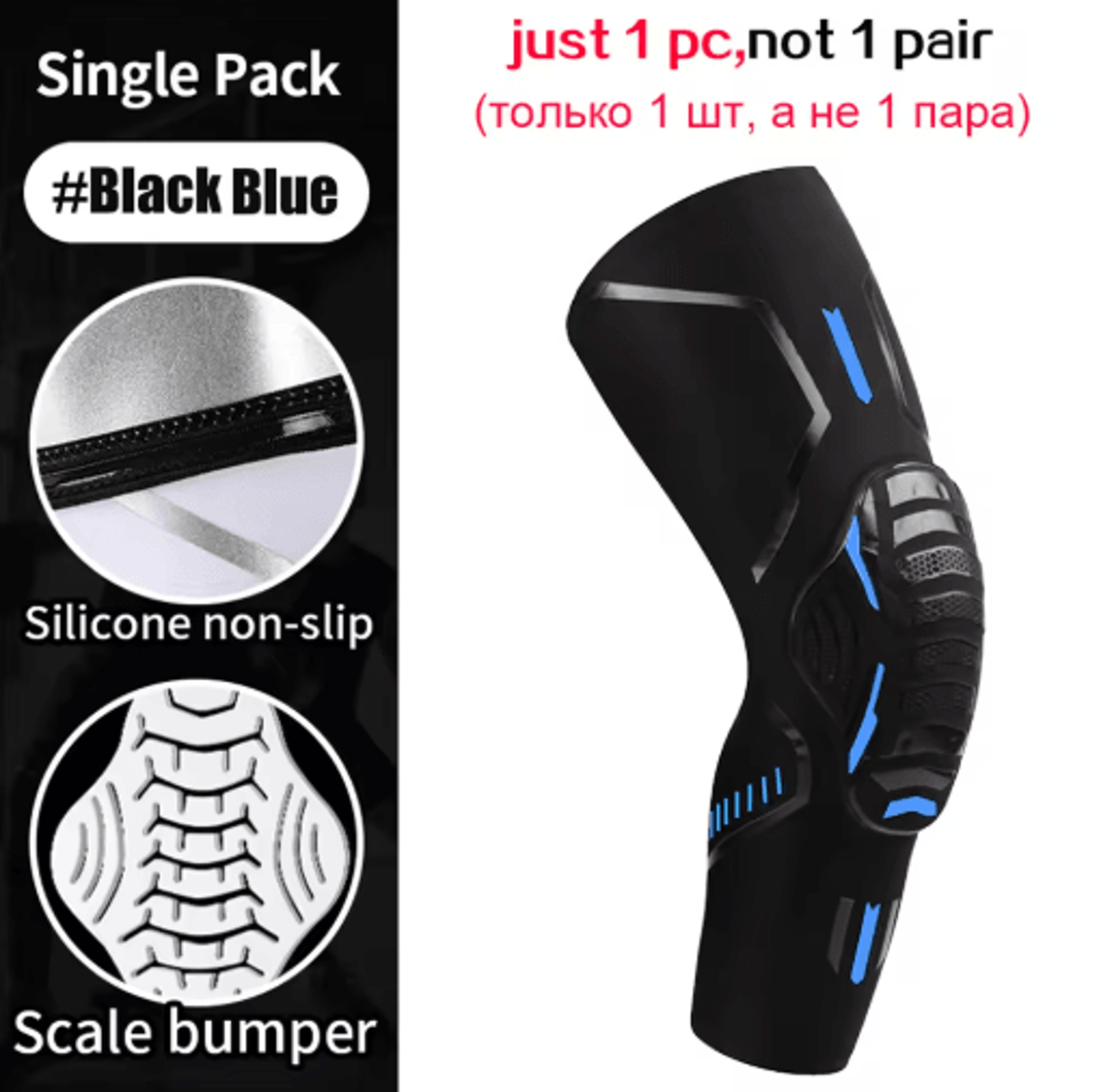 Sports Compression Knee Sleeve  ShockAbsorbing Knee Support For Running Fitness  Everyday Activitie 5