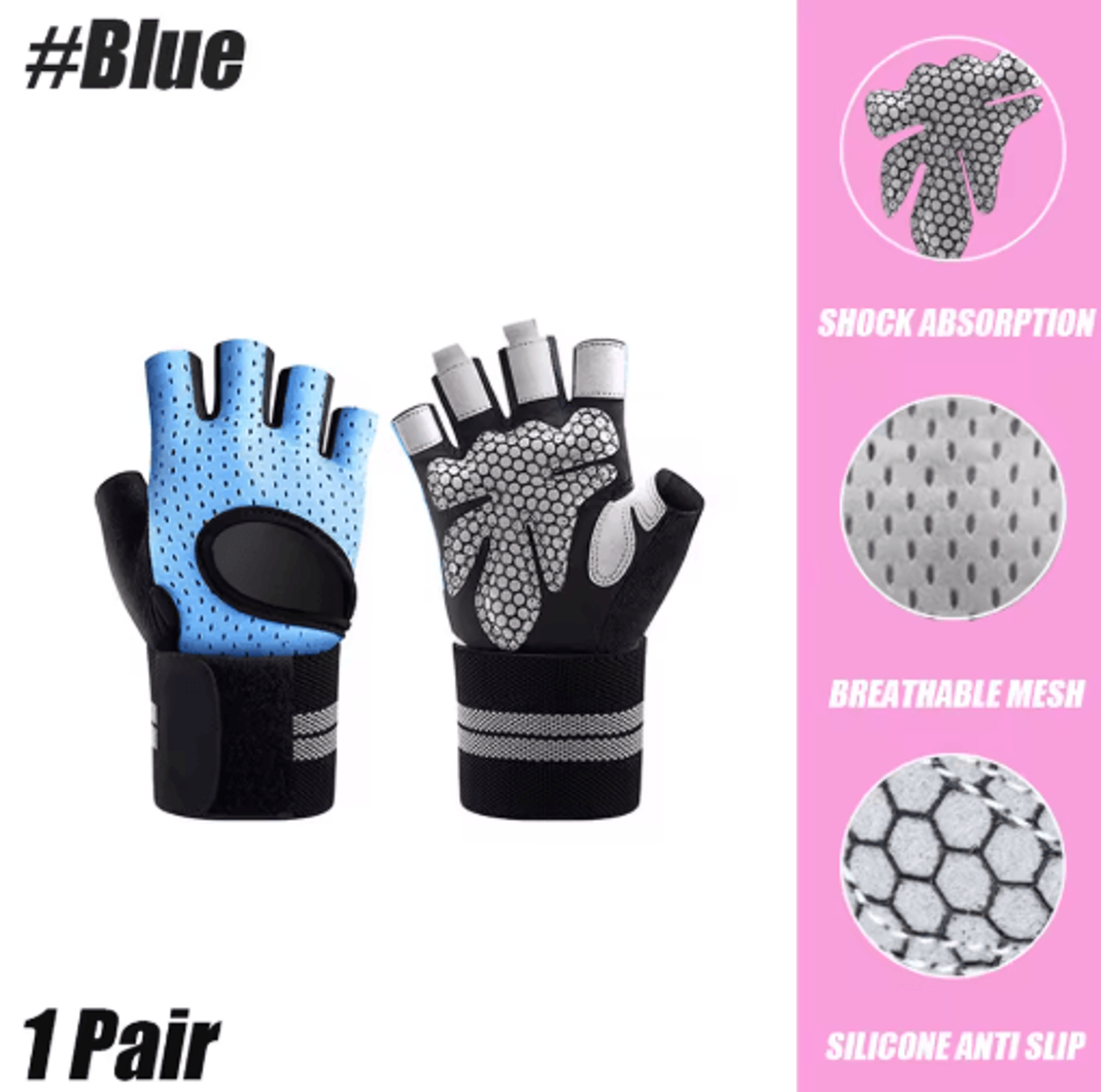 Weightlifting Gloves With Wrist Support  Breathable Workout Gloves For Gym CrossFit  Strength Train 2