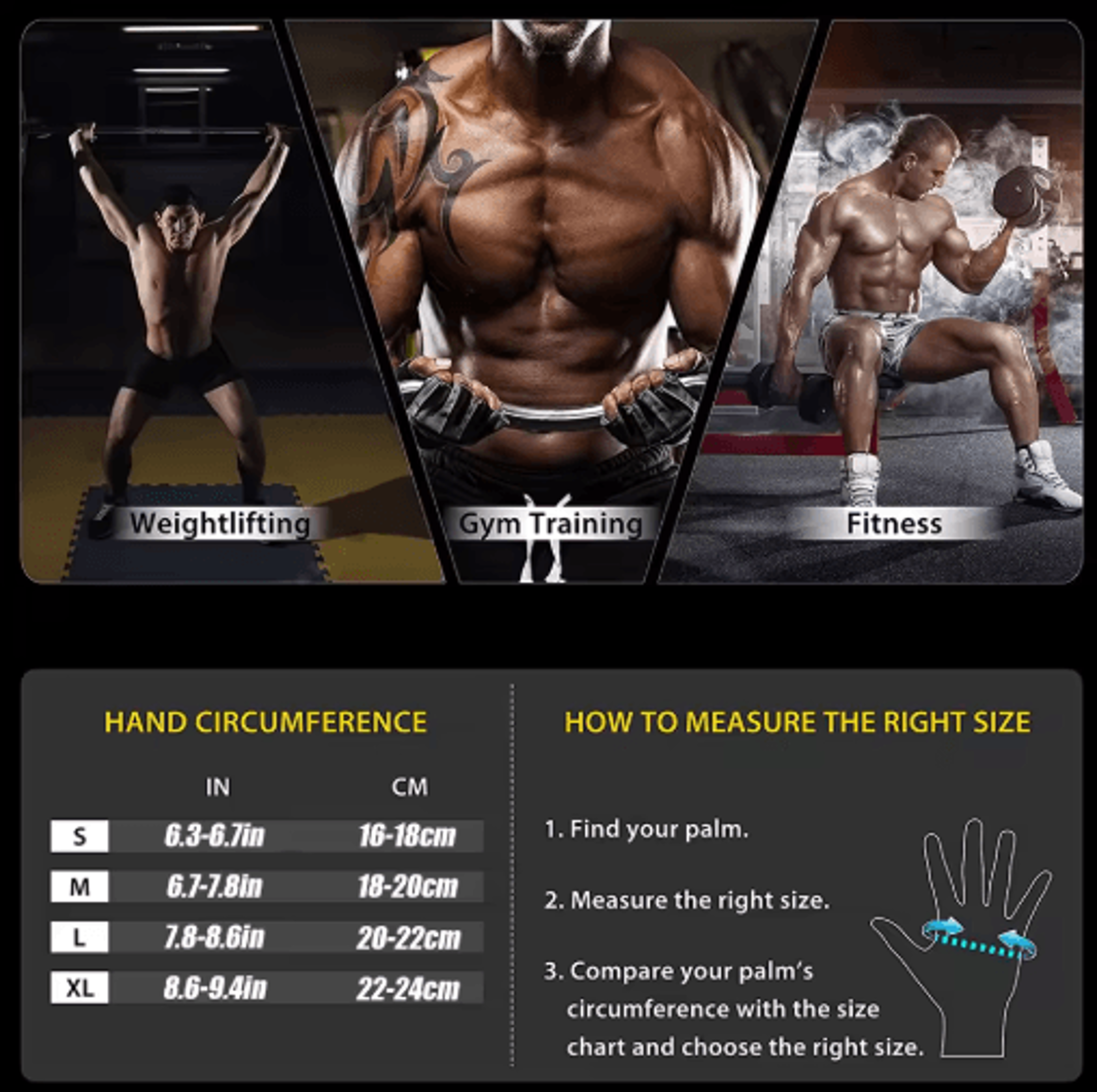 Weightlifting Gloves With Wrist Support  Breathable Workout Gloves For Gym CrossFit  Strength Train 8
