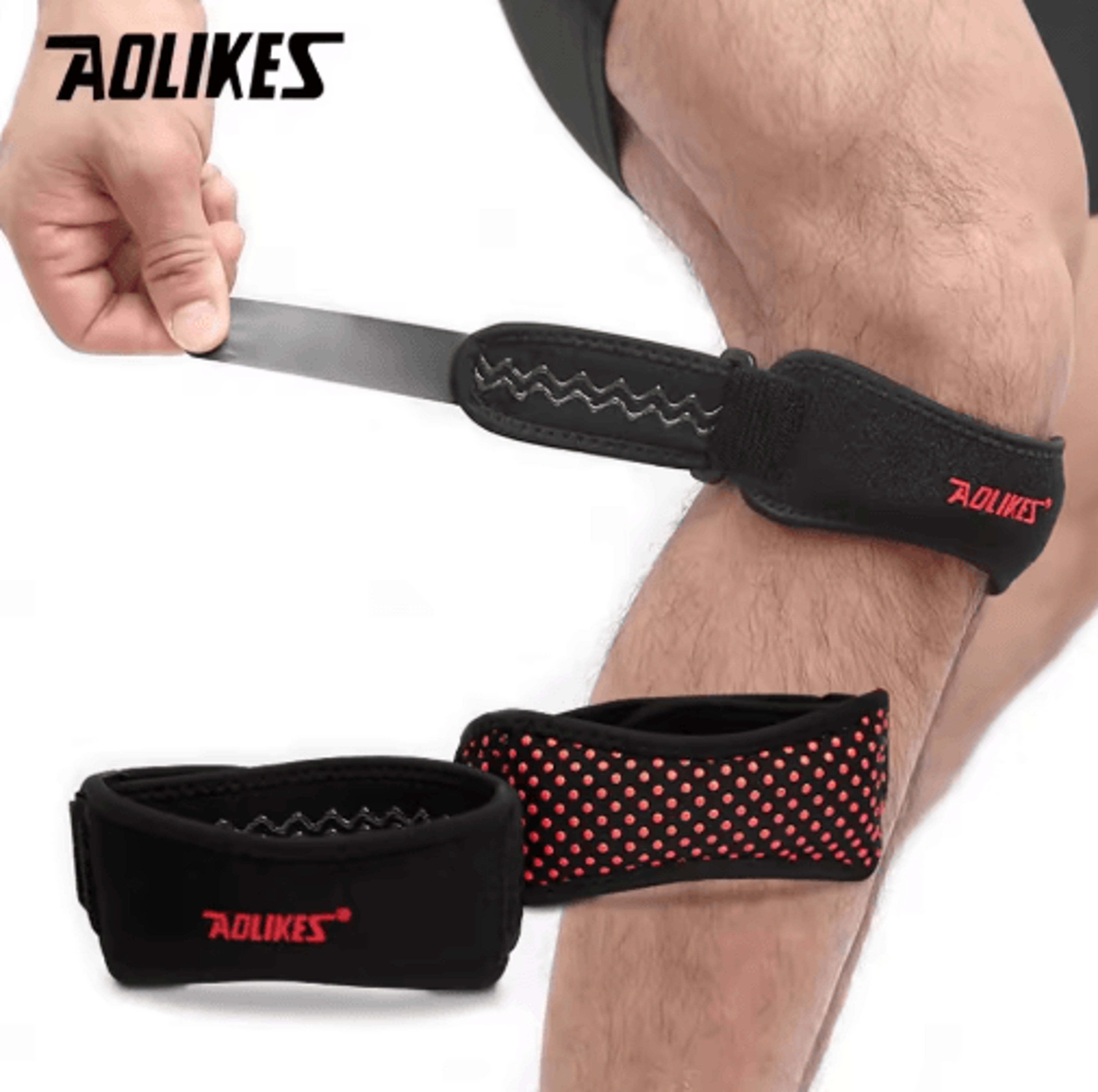 AOLIKES Adjustable Patella Tendon Knee Strap  Lightweight Knee Support For Running Hiking  Sports 7