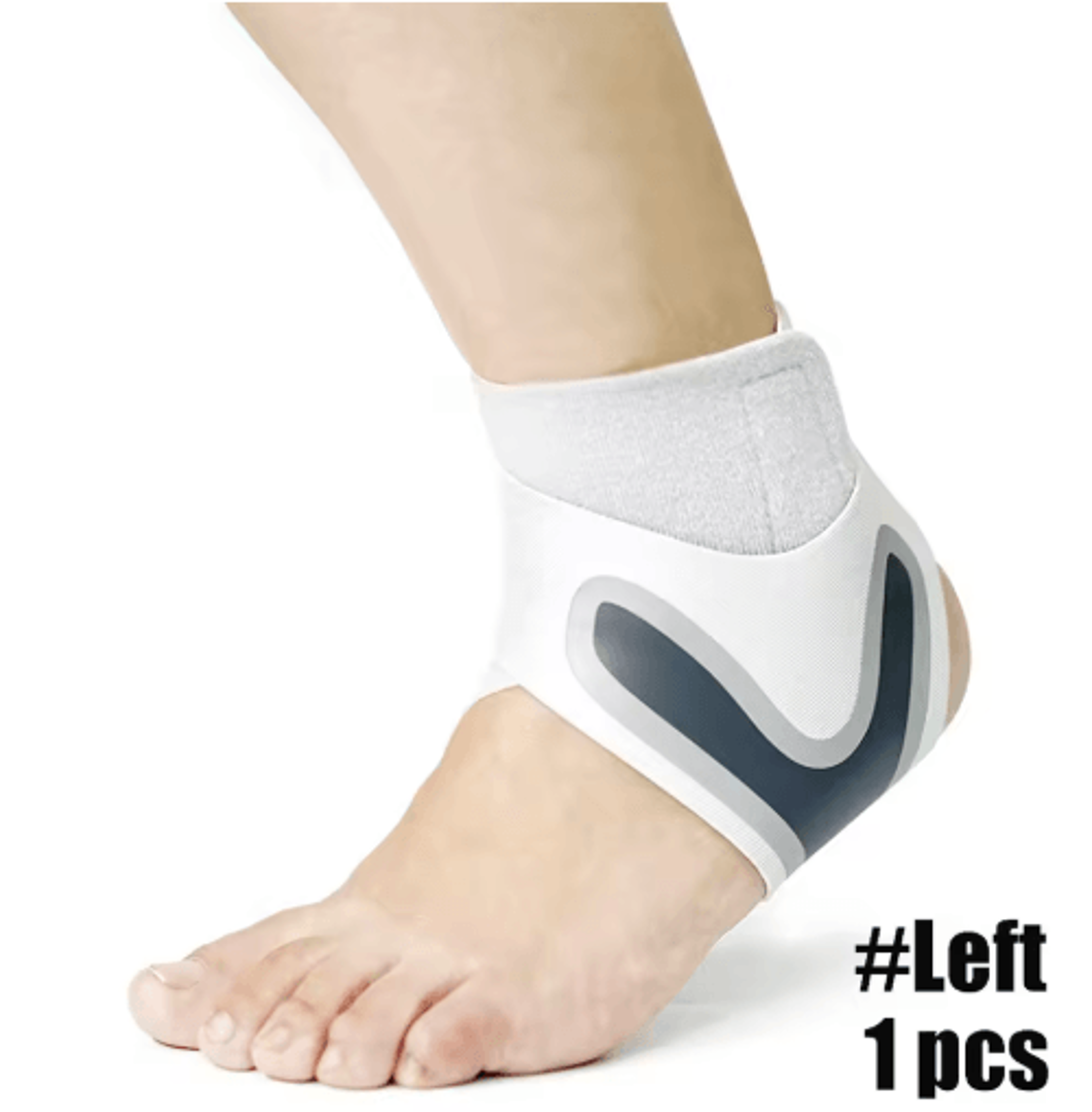 Adjustable Left Or Right Ankle Compression Sleeve  Pressurized Foot And Heel Support Sock 2